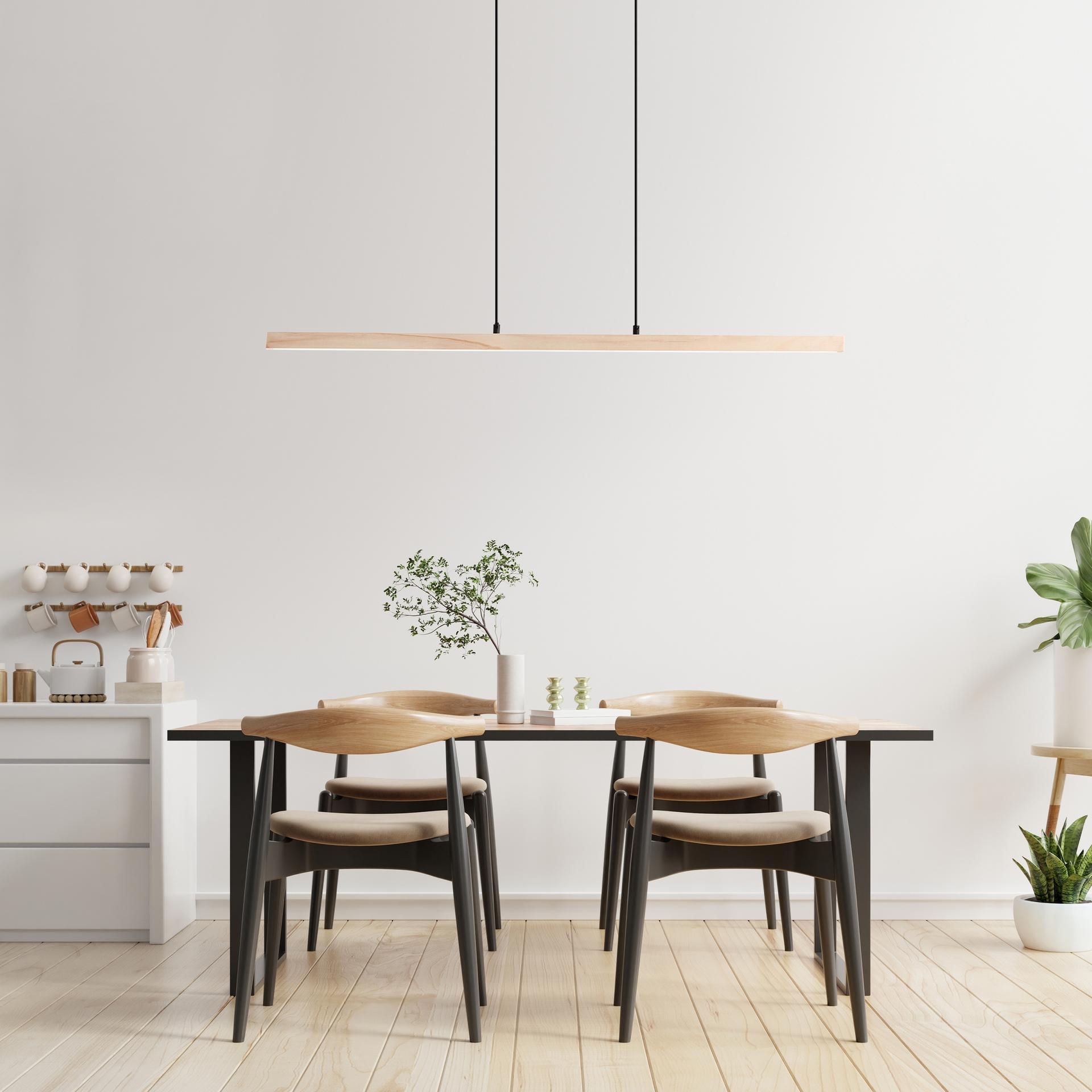 Pendelleuchte Anabelle, braun, 150 x 103 cm, Holz Pendelleuchte