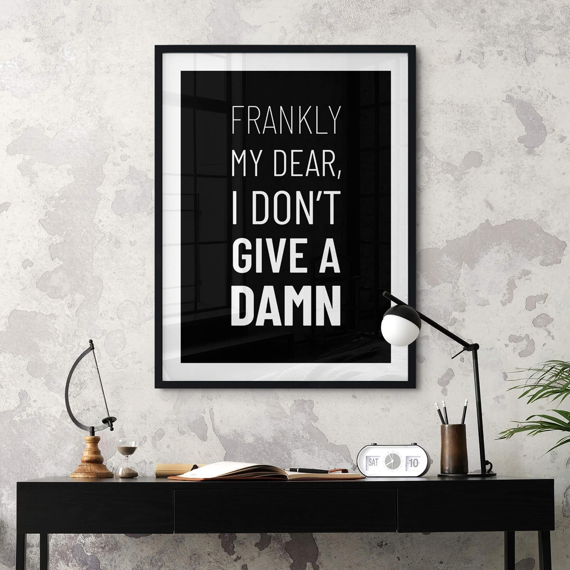 Plakat Frankly my dear, I don't give a damn