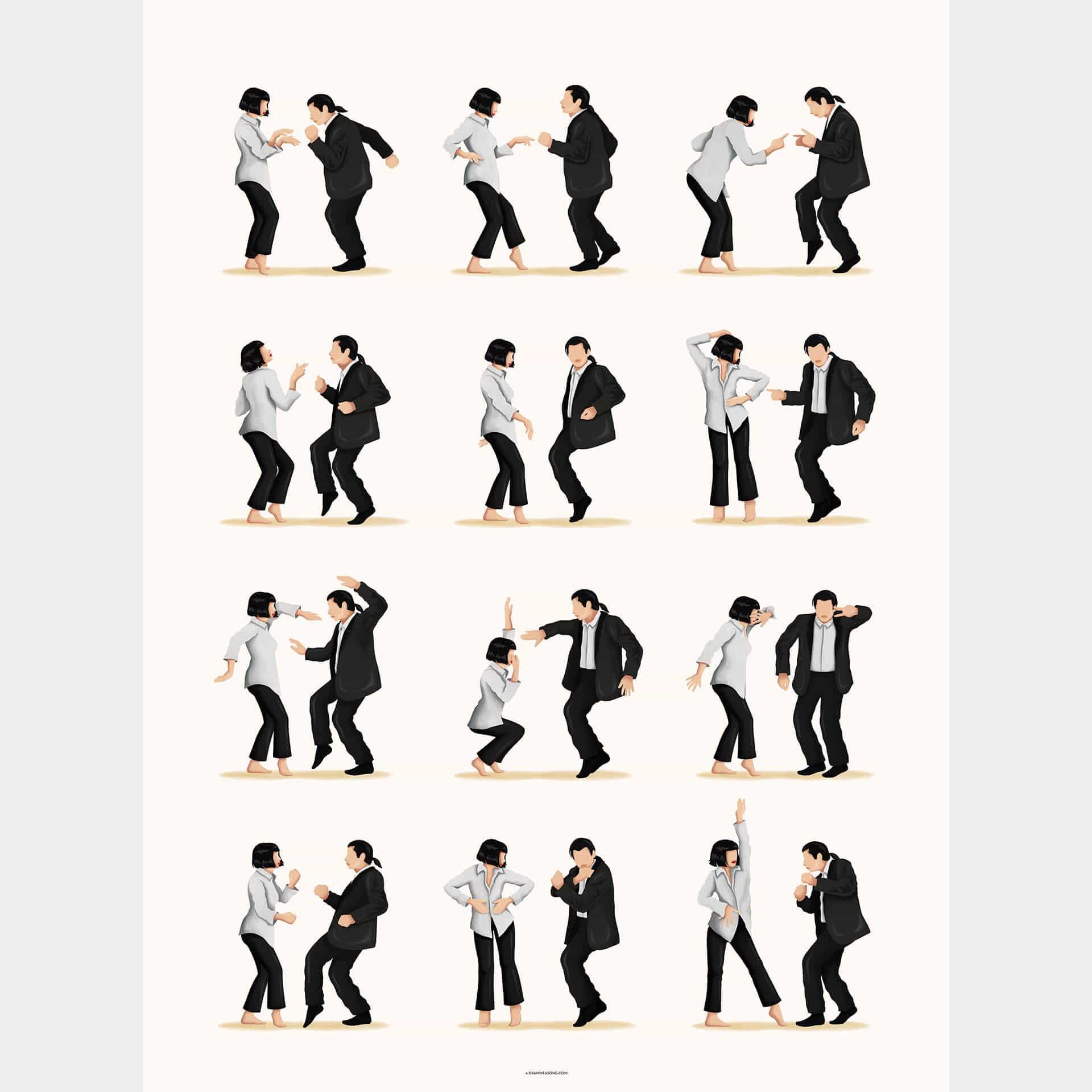 Fotobehang Tohmé - Dance from Pulp Fiction