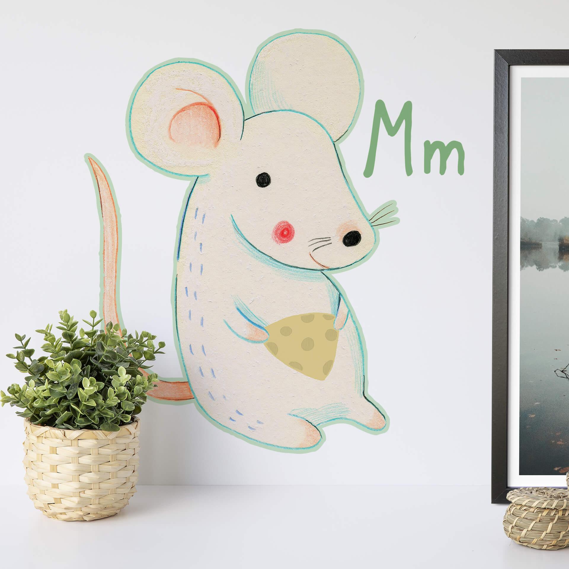 Muursticker Loske M is van Muis
