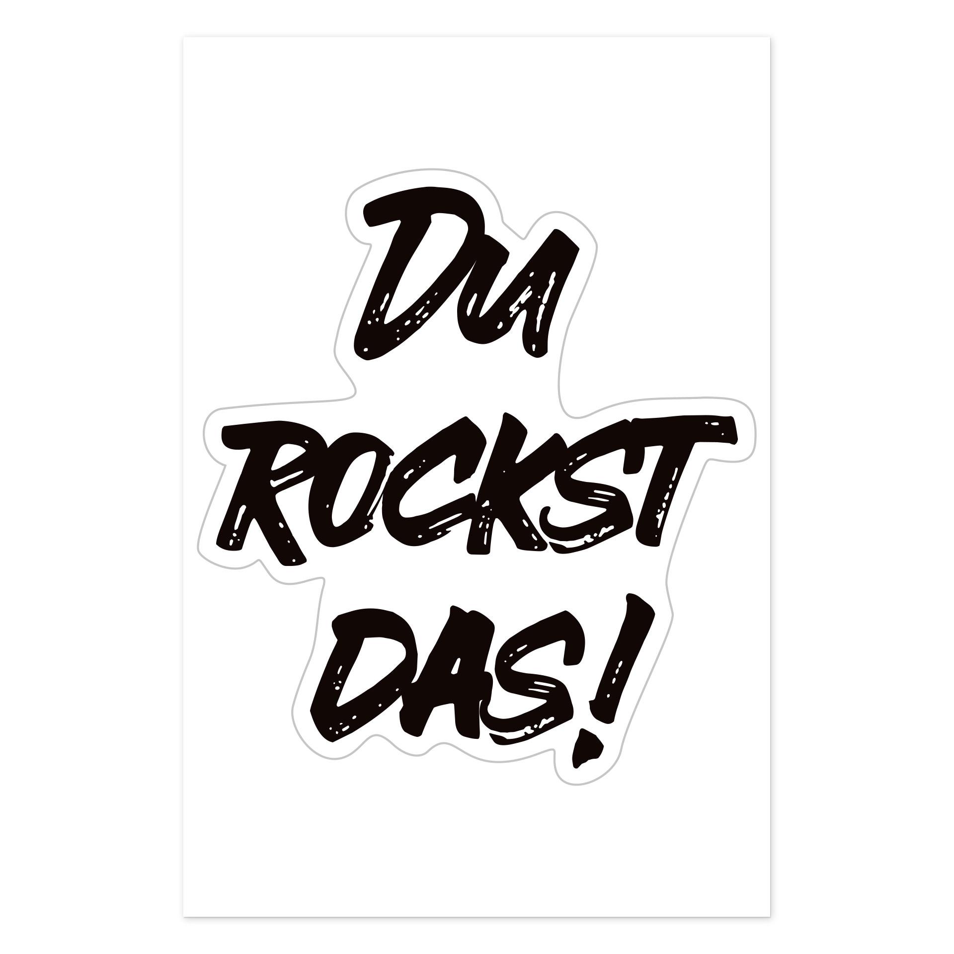 Spiegelsticker, Dekorativer Sticker DU ROCKST DAS!