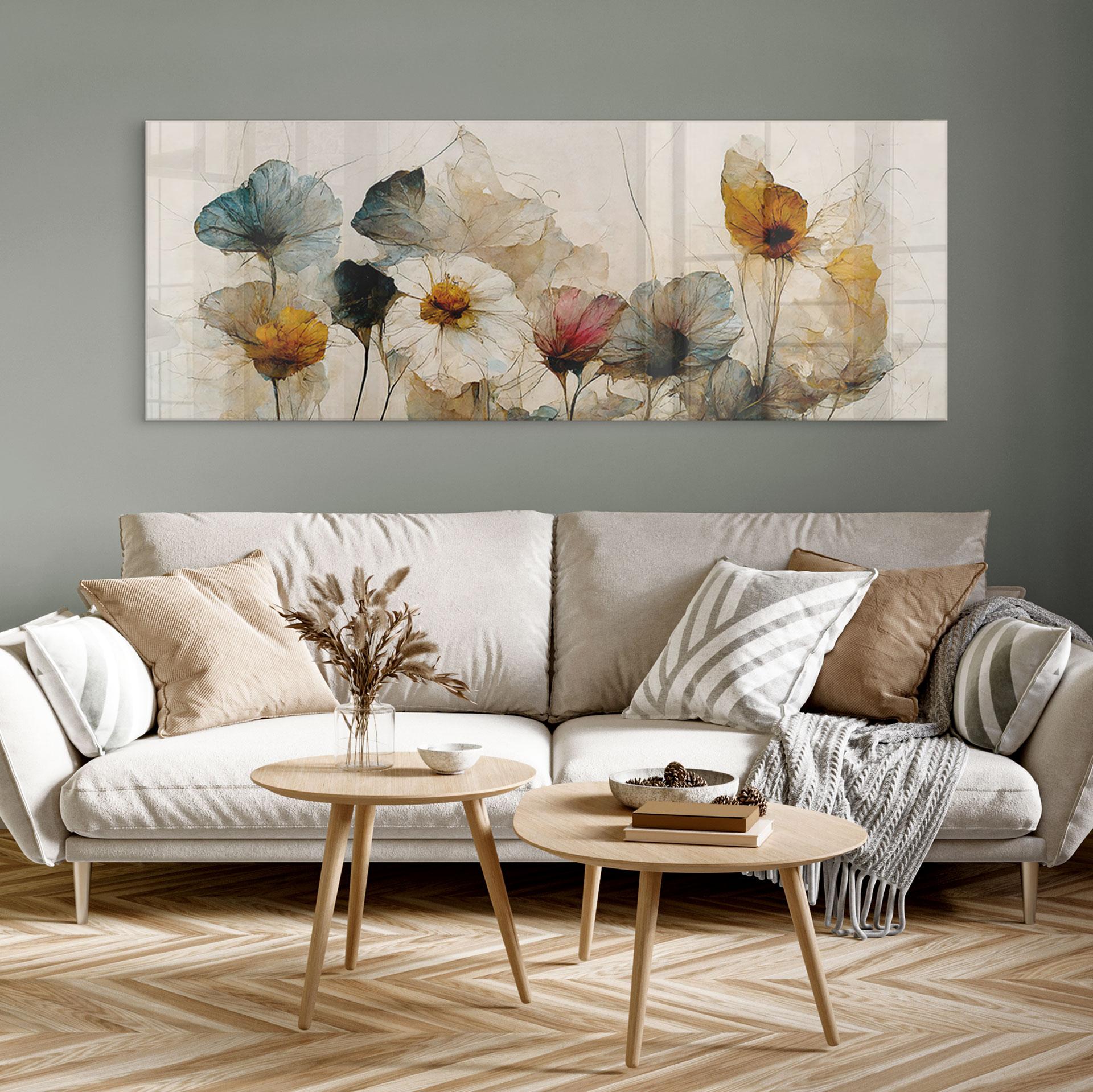 Akrylbillede Buket af tørrede blomster - Treechild - Panorama