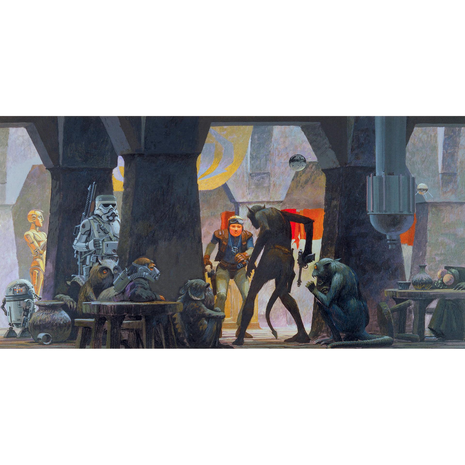 Vlies Fototapete - Star Wars Classic RMQ Mos Eisley Streets - 500 x 250 cm