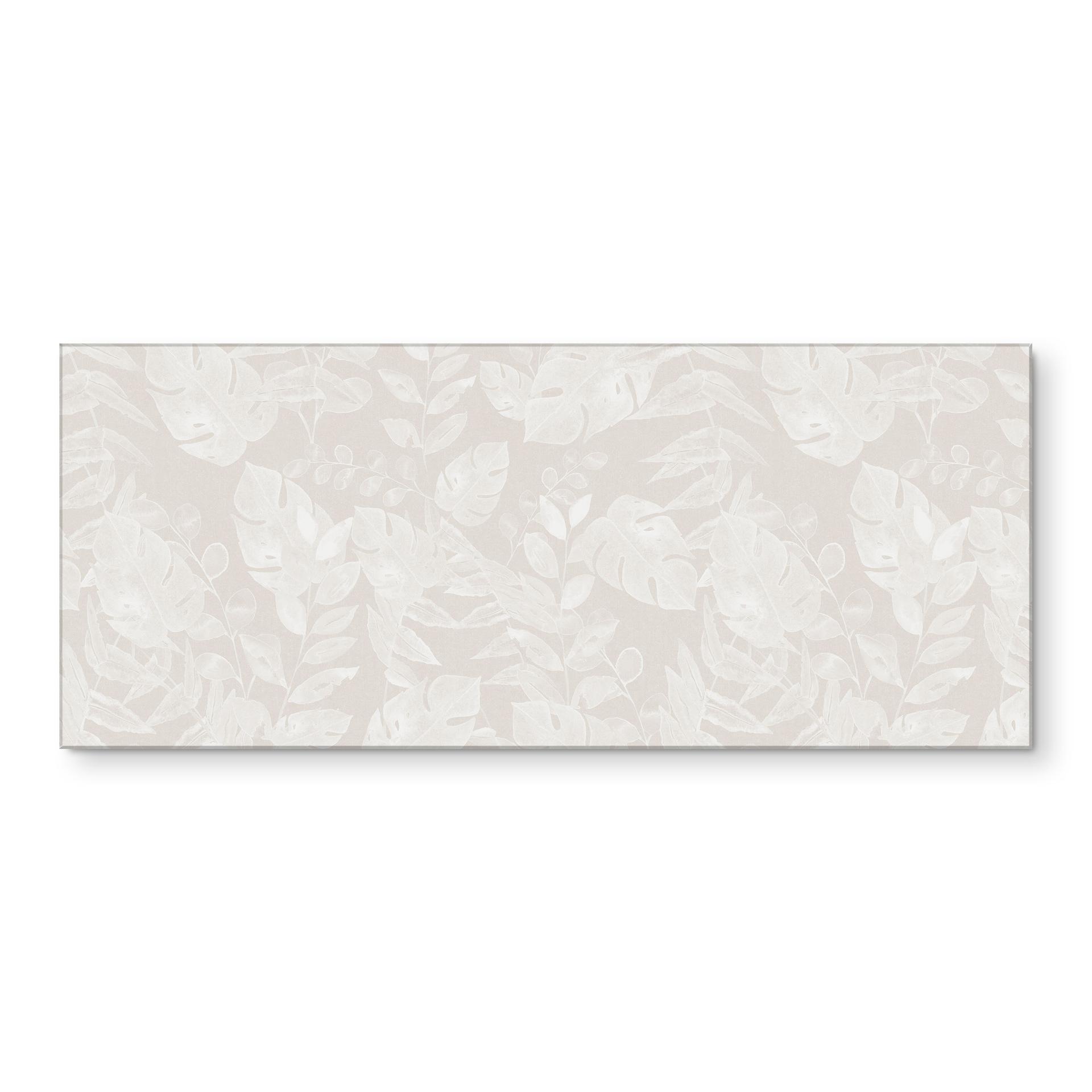 Stænkplade til køkken Tropiske blade Beige - Bloomery Decor