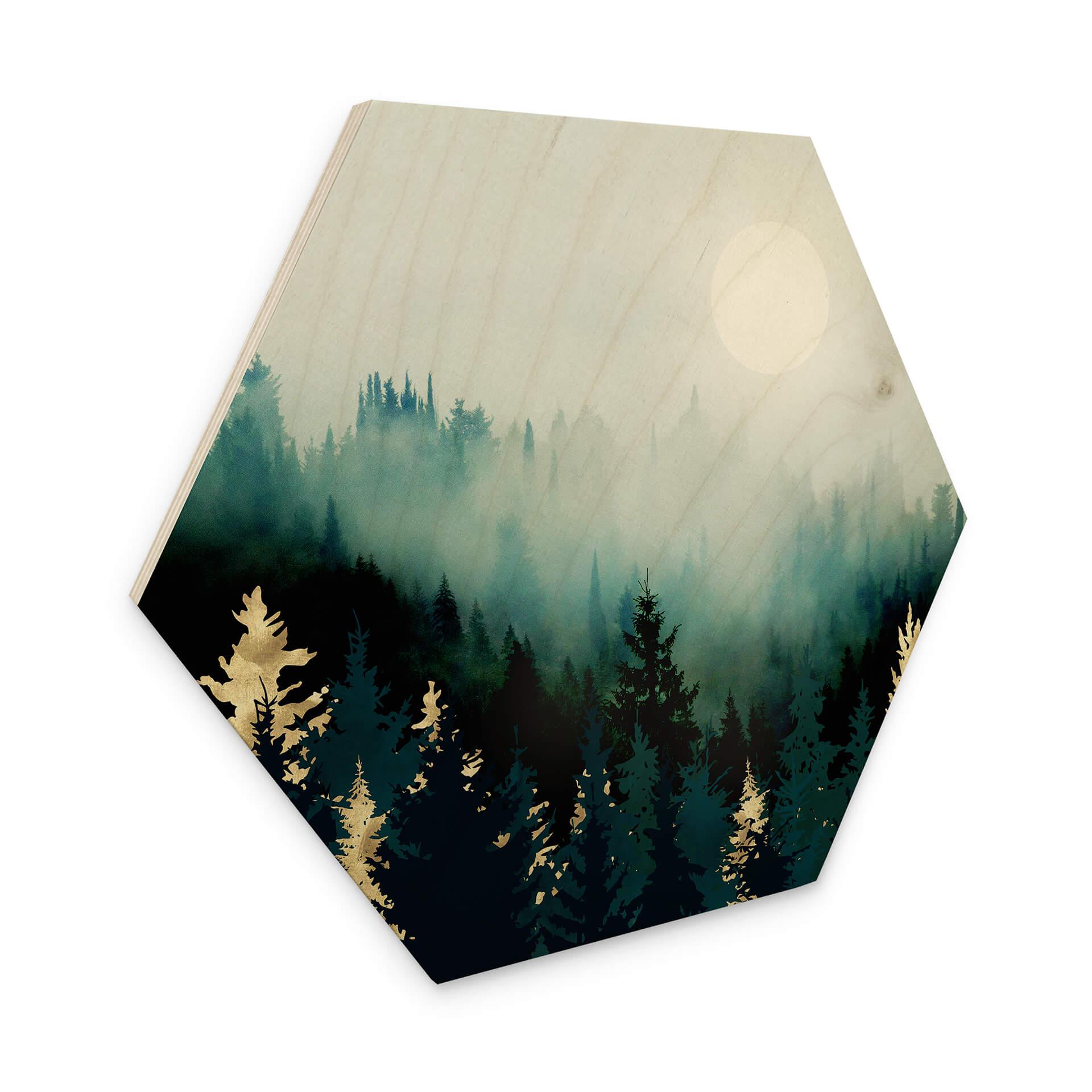 Hexagone - Bois SpaceFrog Designs - Forêt brumeuse