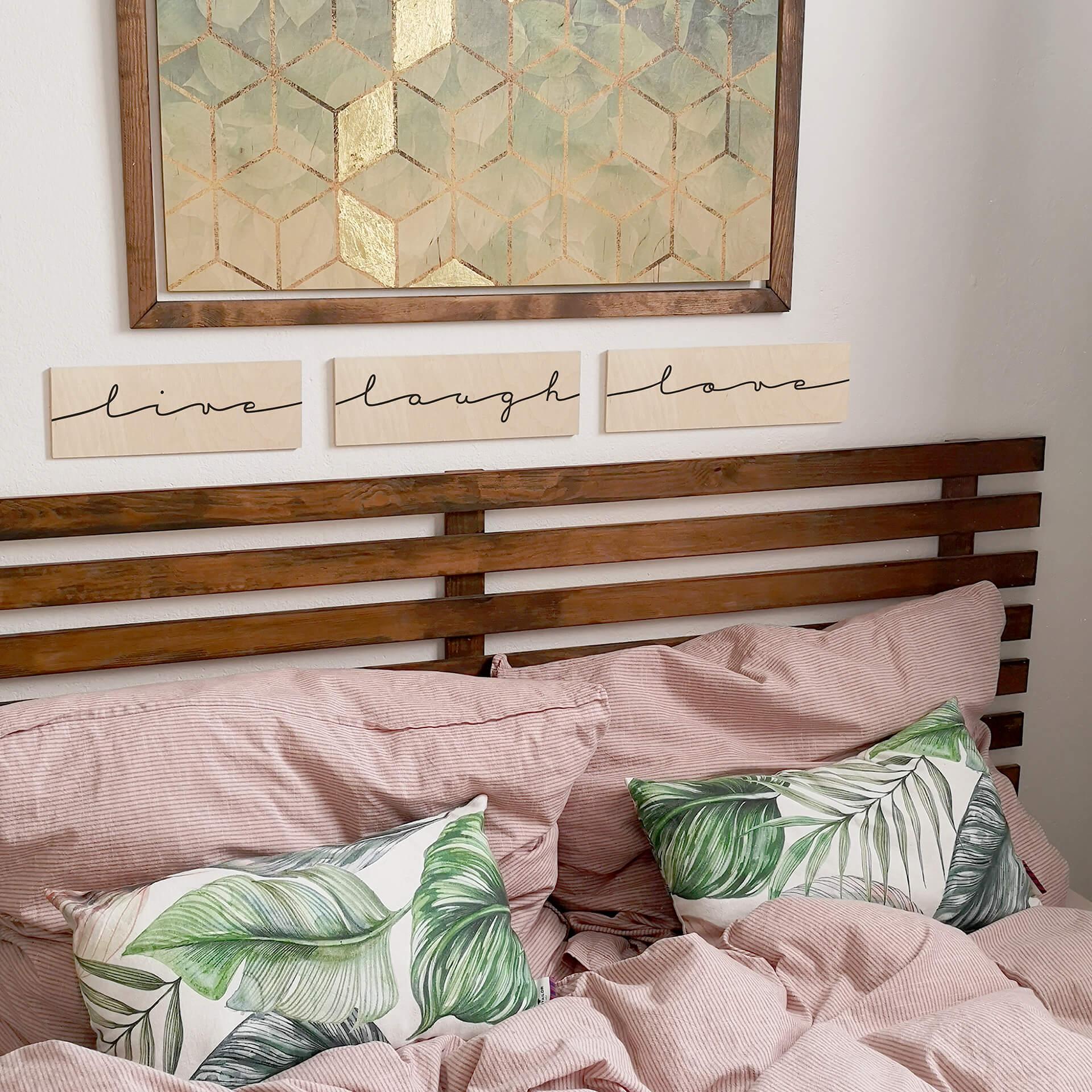 Targa in legno - Laugh