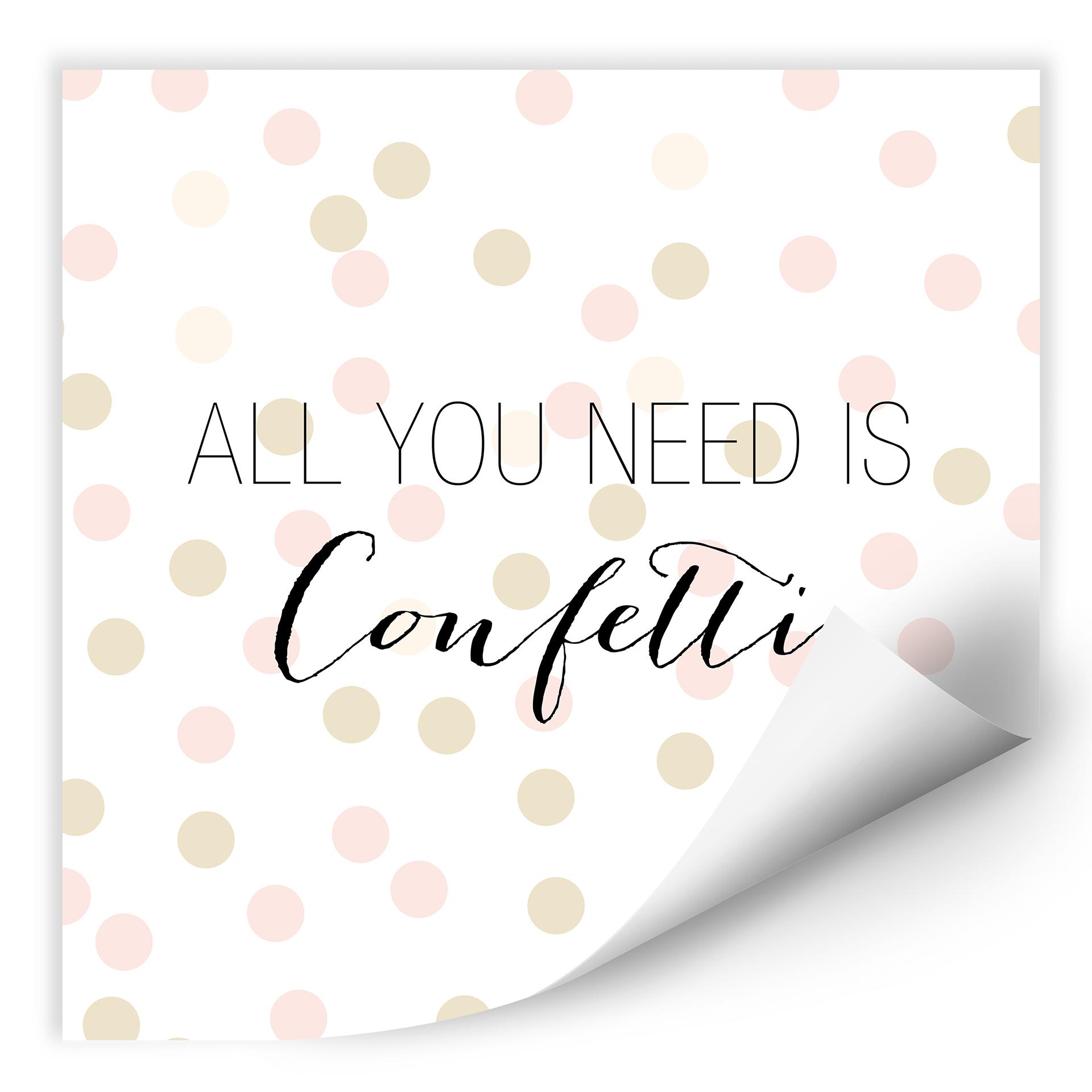 Wallprint Confetti & Cream - All you need is confetti