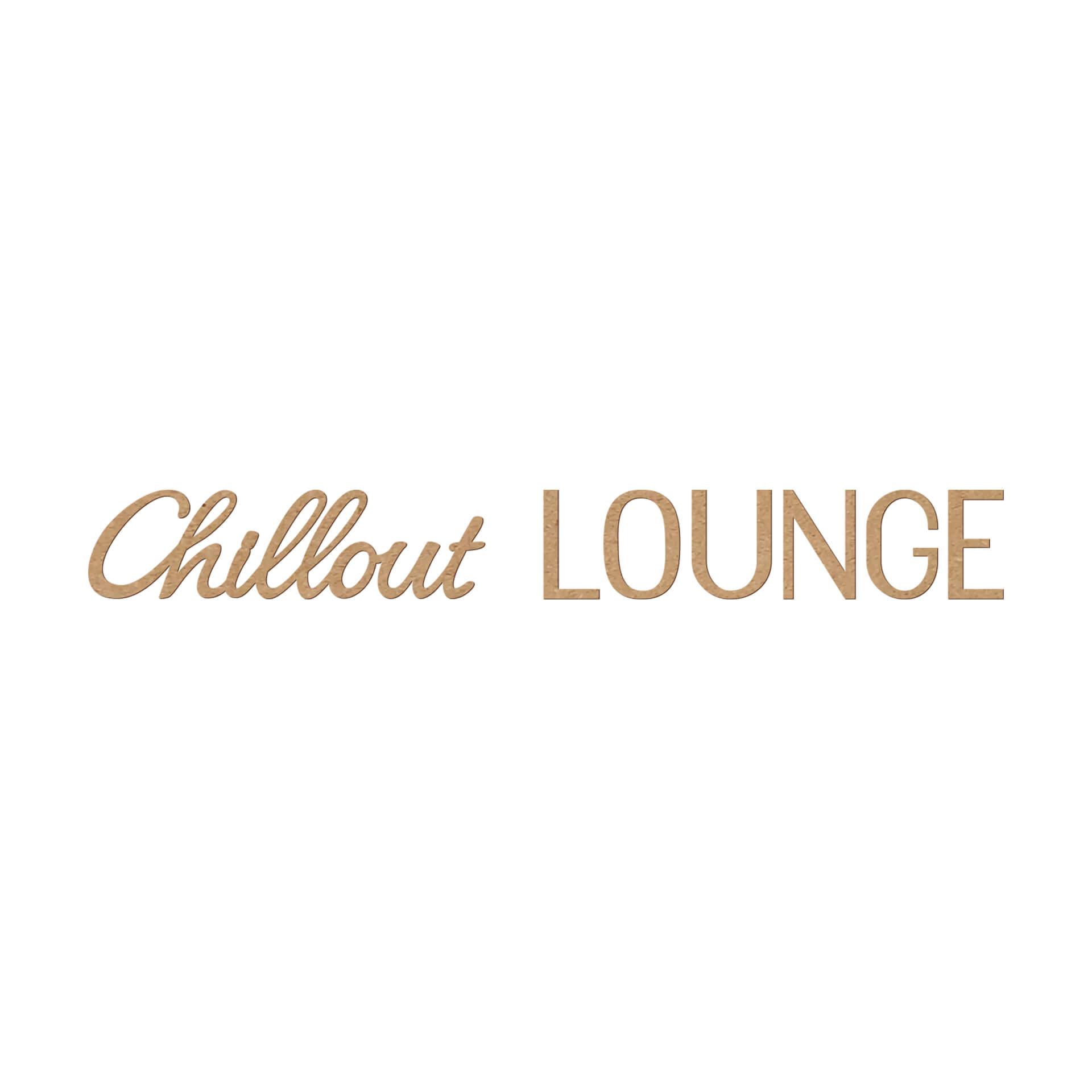 Letras de madera MDF naturaleza - lettering moderno Chillout Lounge