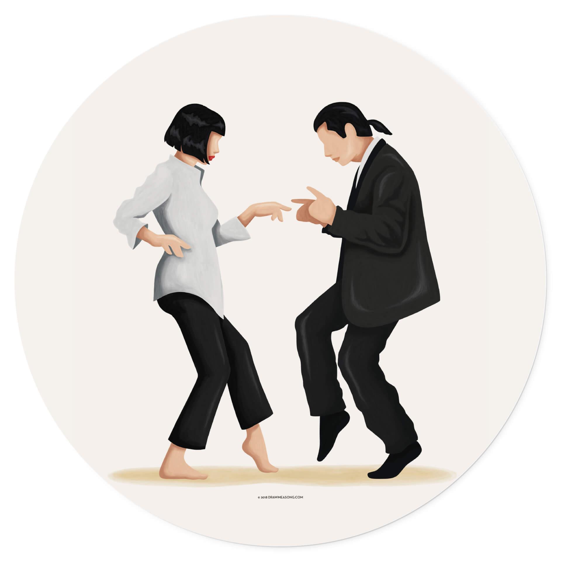 Wandtattoo Tohmé - Pulp Fiction - Rund