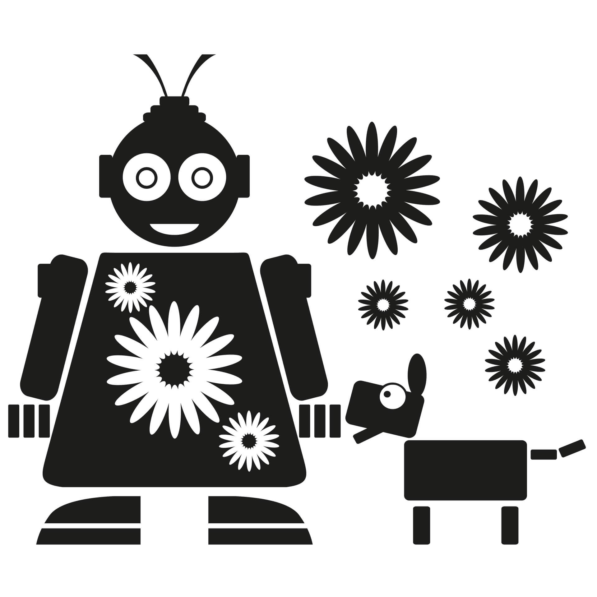 Adesivo murale - Il robot Fleur