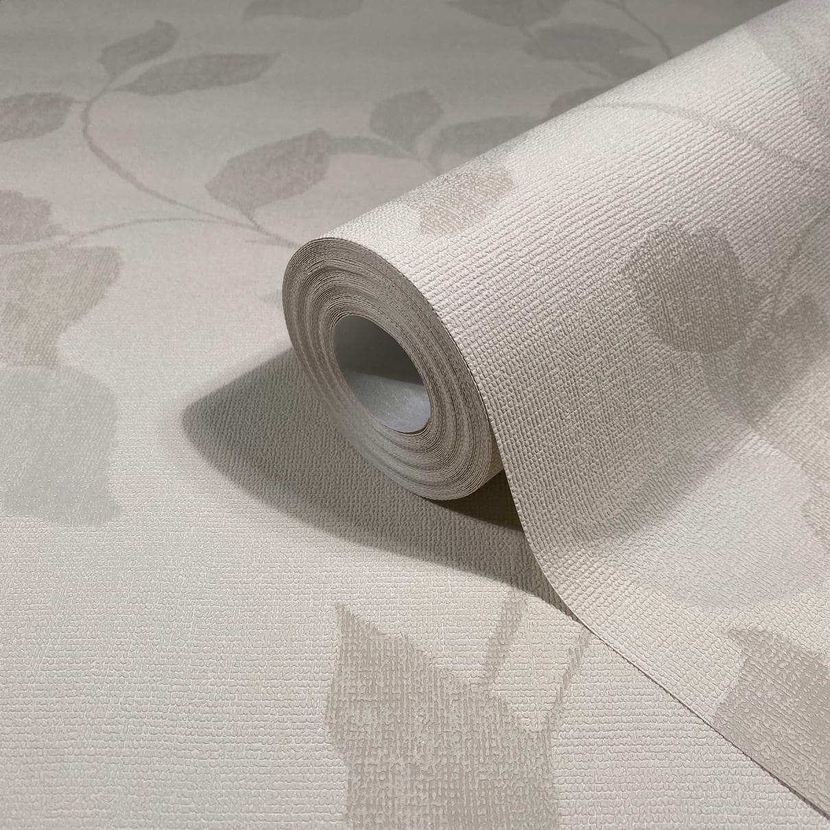 Vliestapete Blätter Floral Natur, Klassisch in Beige