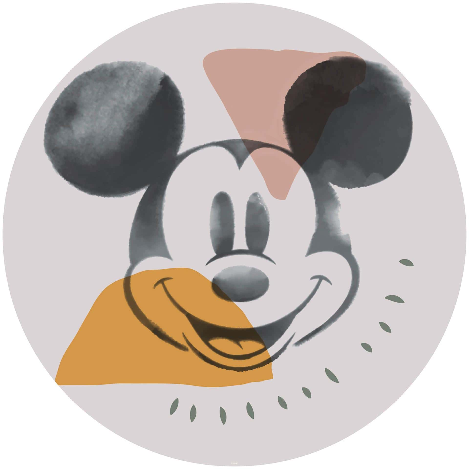 Selvklæbende non-woven tapet - Mickey Abstract - 125 x 125 cm