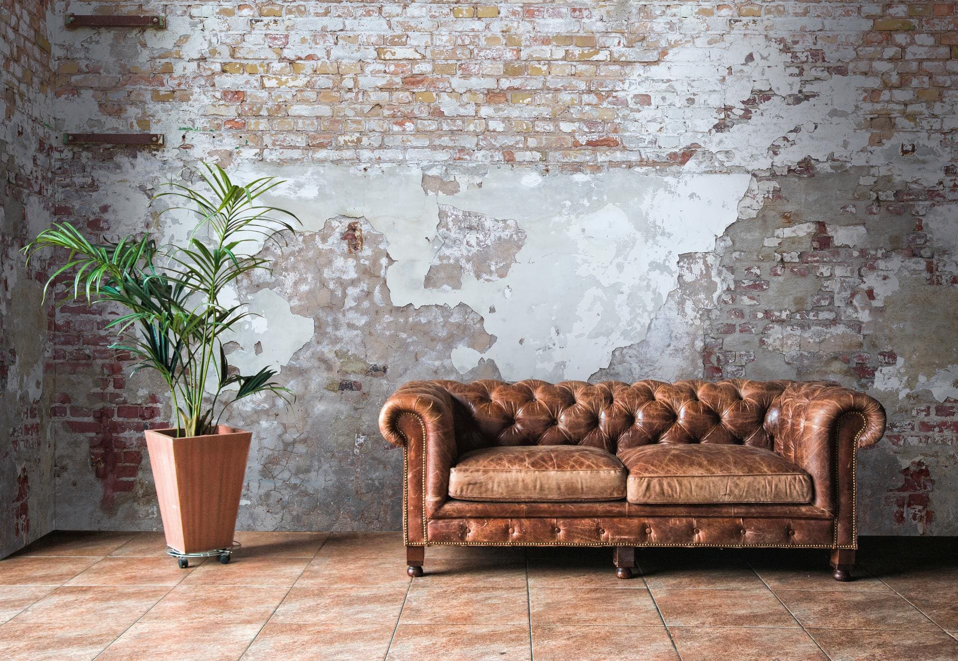 tapet stenoptik gråbrun - non-woven tapet industri Livingwalls - mat og glat