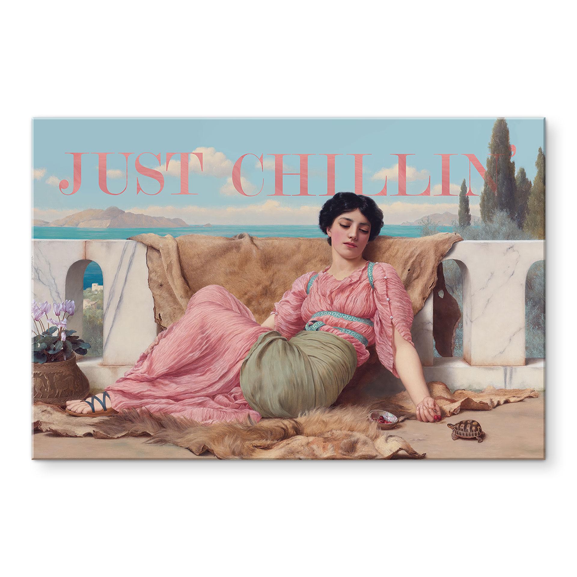 Akrylbillede Just Chillin - Inspireret af John William Godward