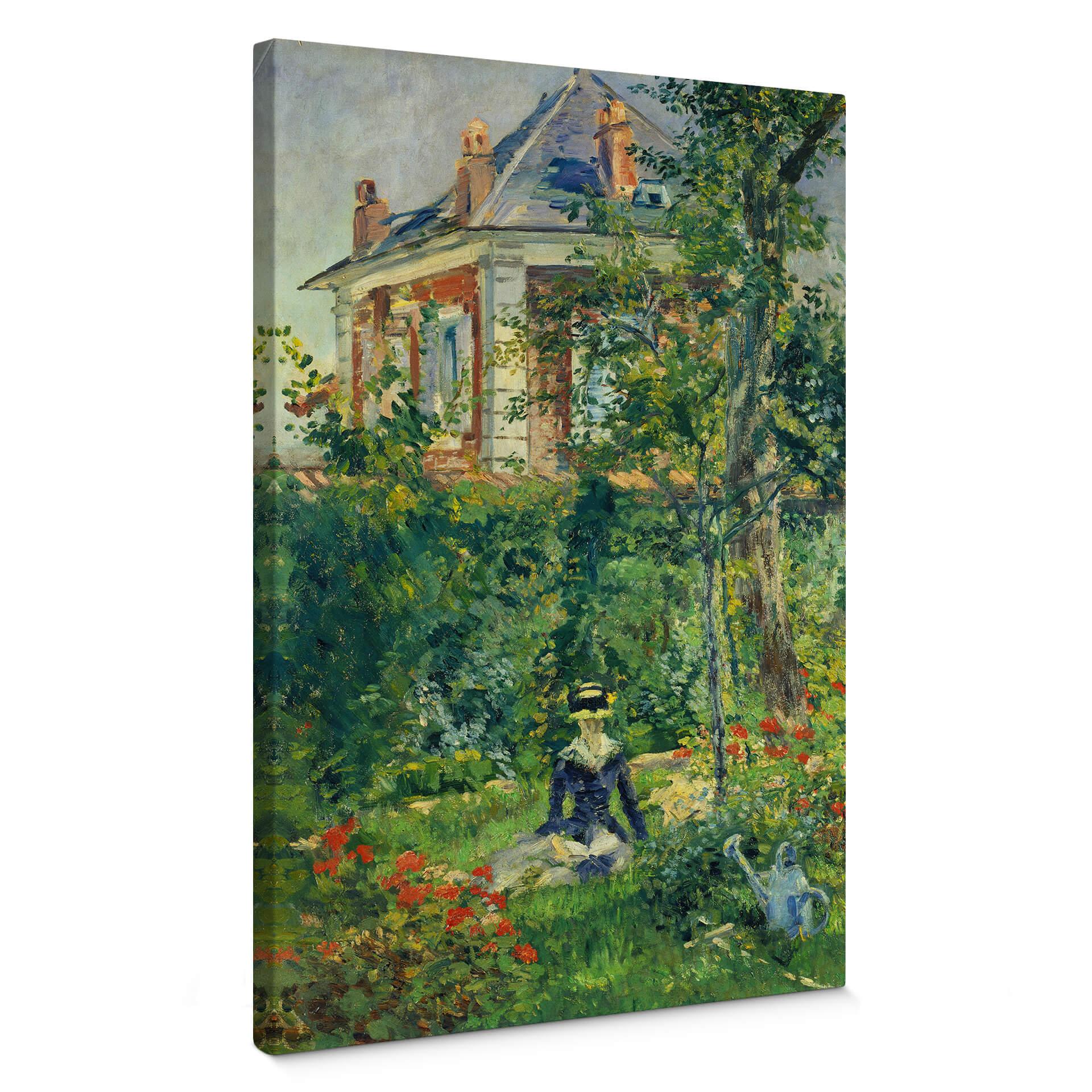 Canvastavla Manet - Marguerite i Bellevues trädgård