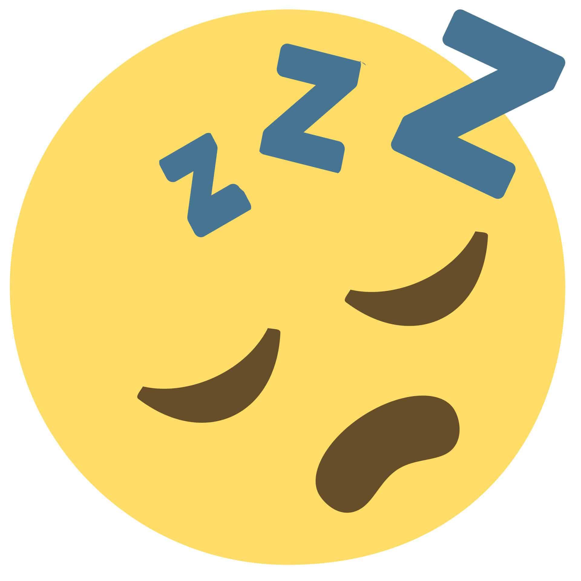 Muursticker Emoji Sleeping Face
