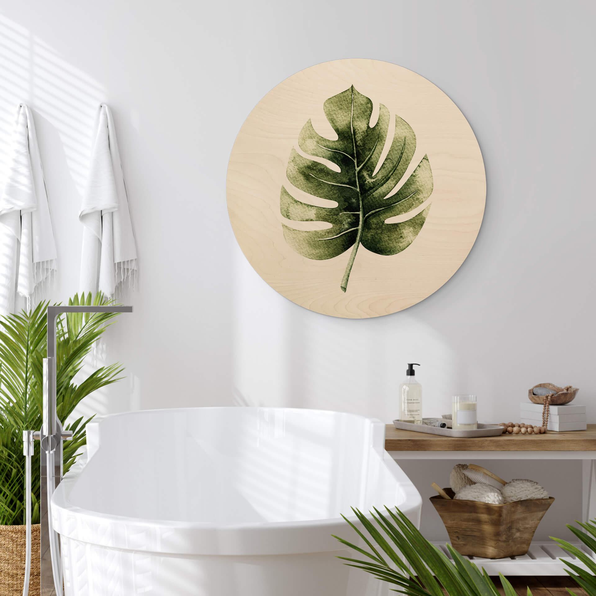 Billede af træ Kvilis - Monstera Leaf - Round