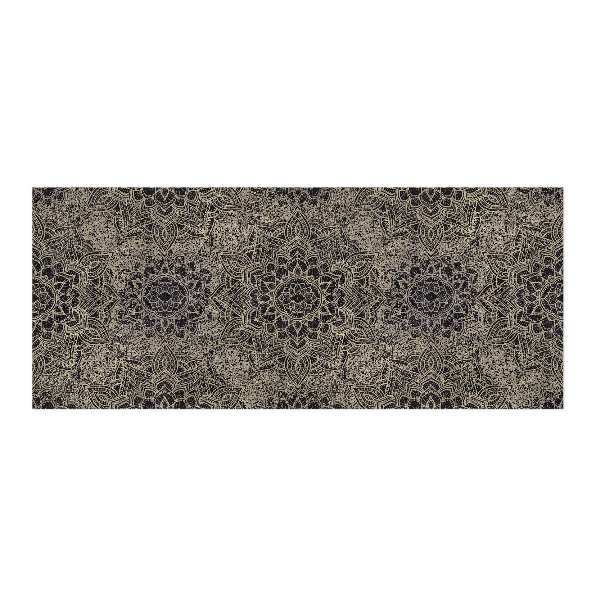 Selvklæbende stænkplade til køkken Mandala Boho antik guld - Bloomery Decor