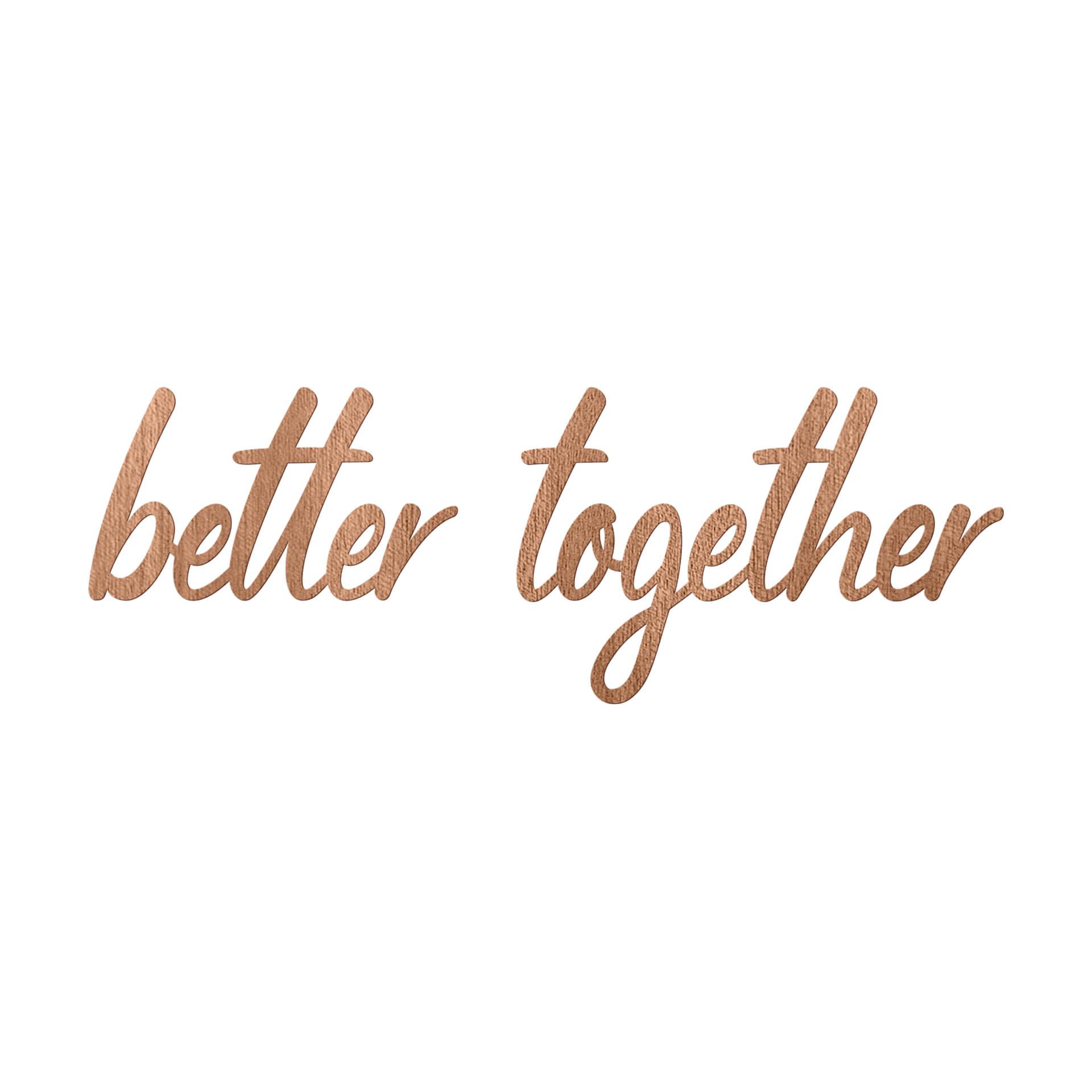 Decoro in legno Better Together