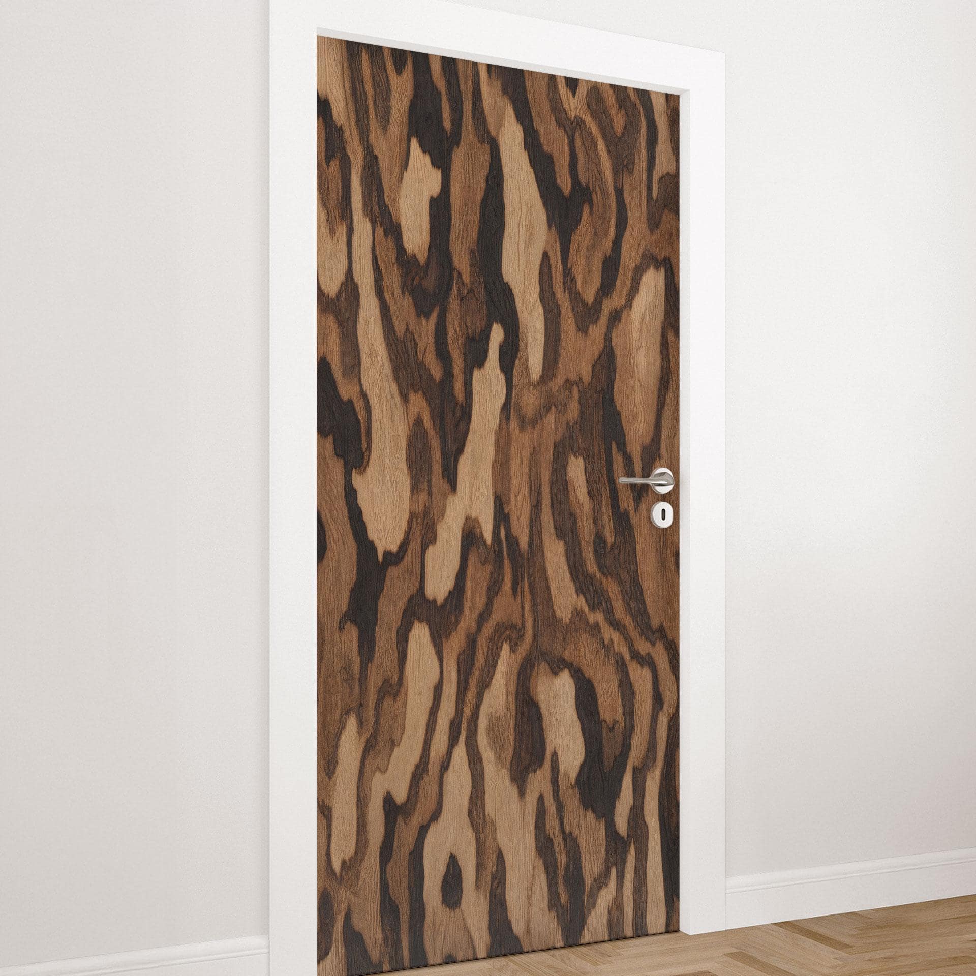 Pellicola per Porte Ettore Walnut - Venatura del Legno Astratta - Sir Edward x Grigory Gladarev