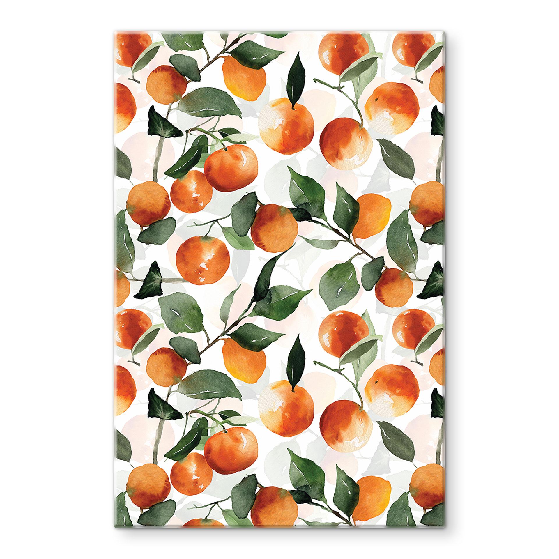 Glasbillede - Frugtagtige mandariner - UN Designs