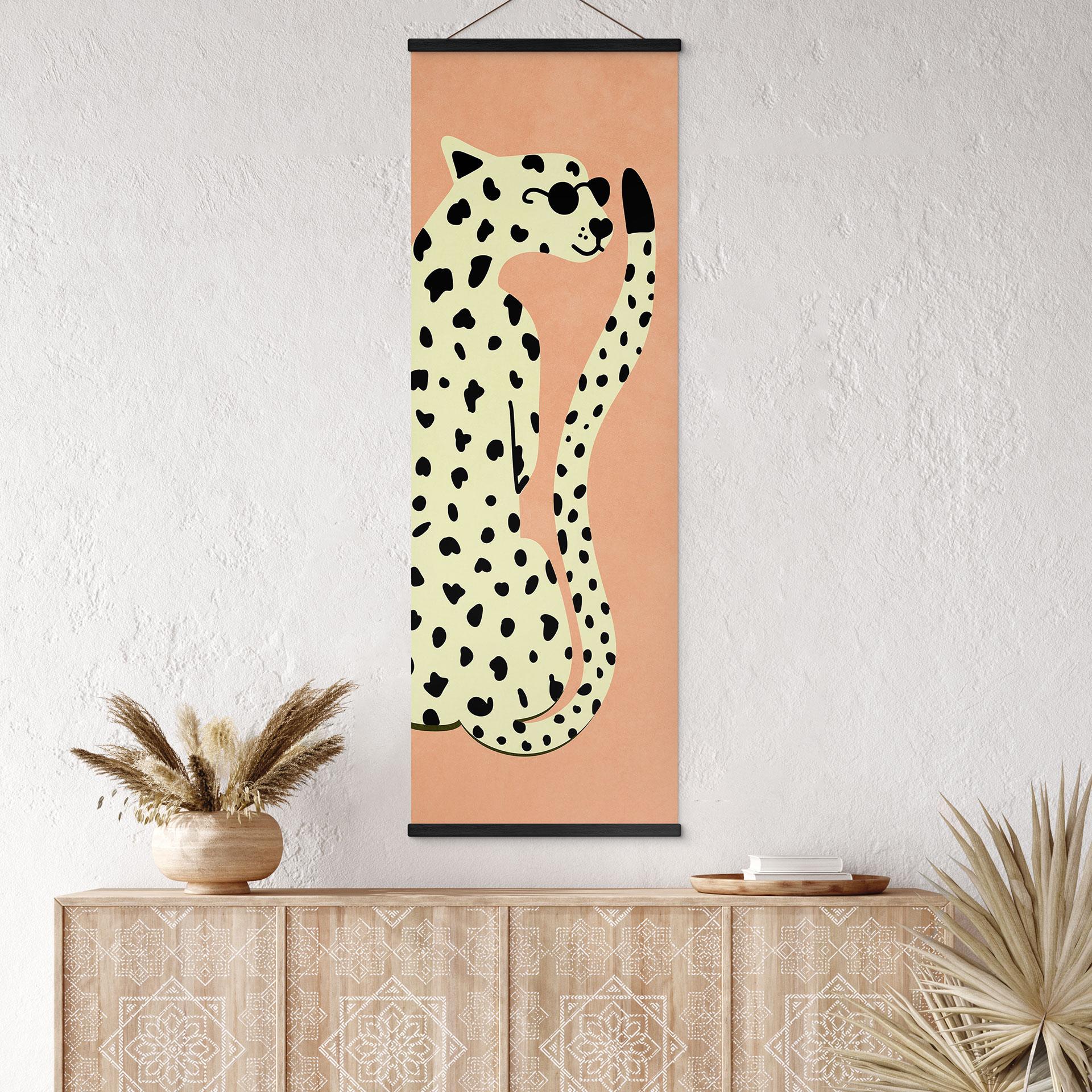 Tekstil plakat Elegant gepard med solbriller - Oltmanns - Panorama