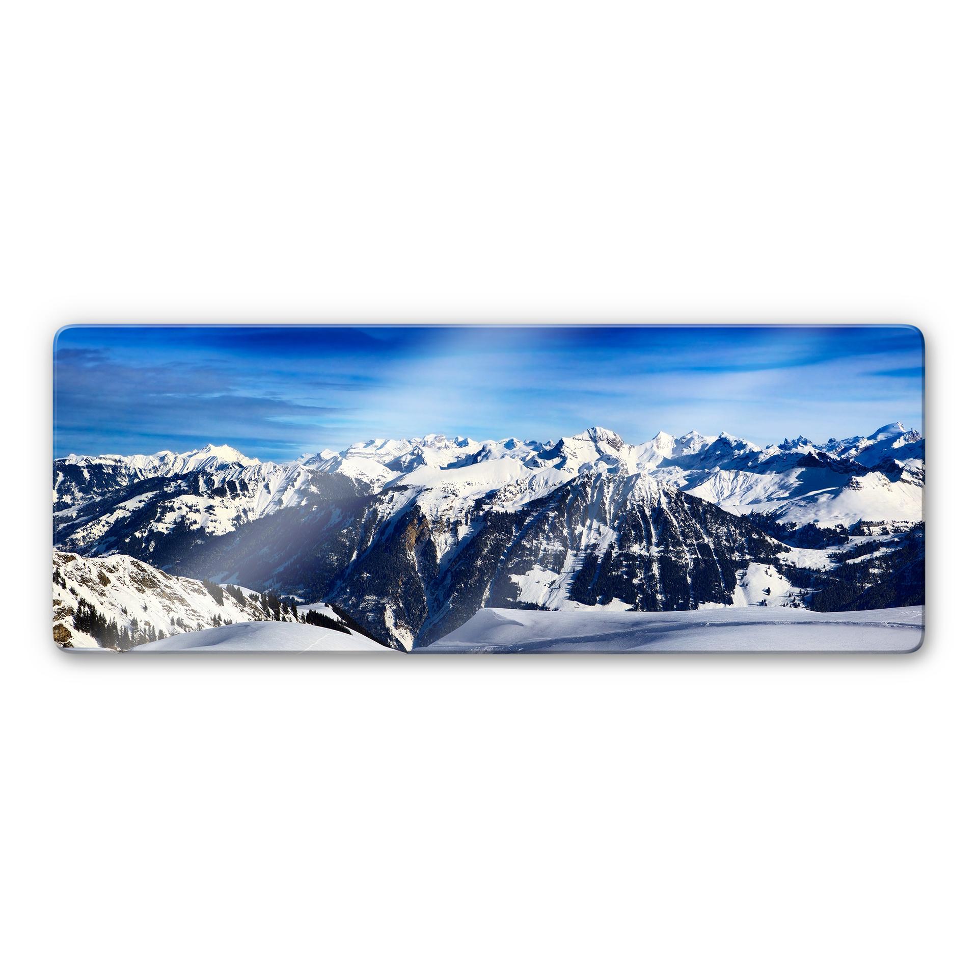 Tableau en verre - Panorama des Alpes
