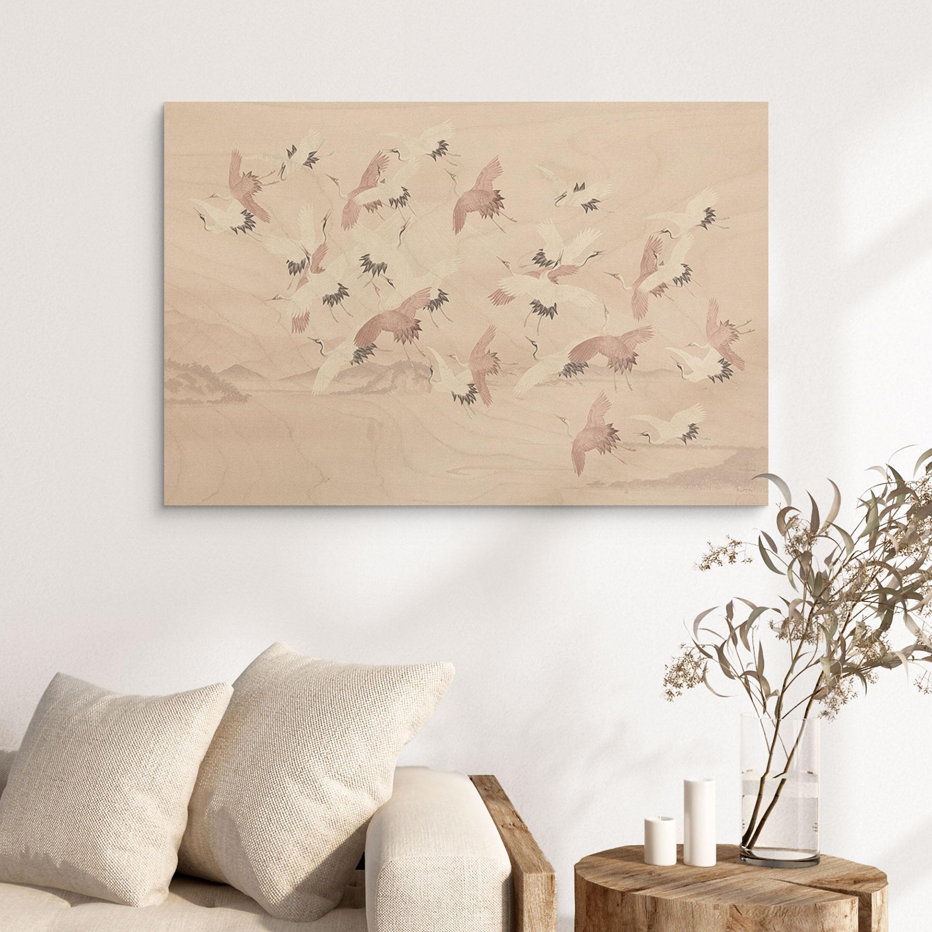 Billede af træ kraner over søen - Bloomery Decor