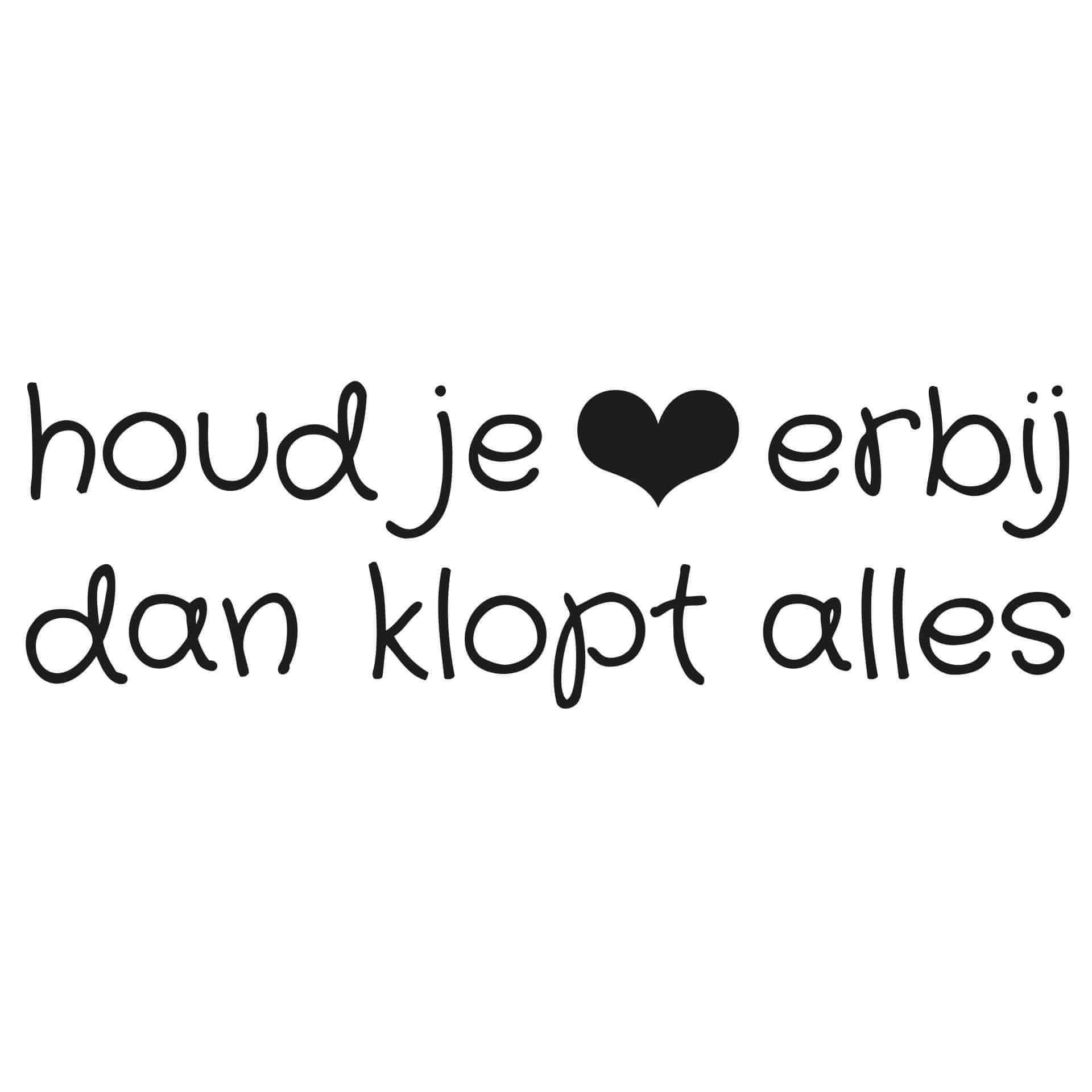 Wandtattoo Houd je hart...