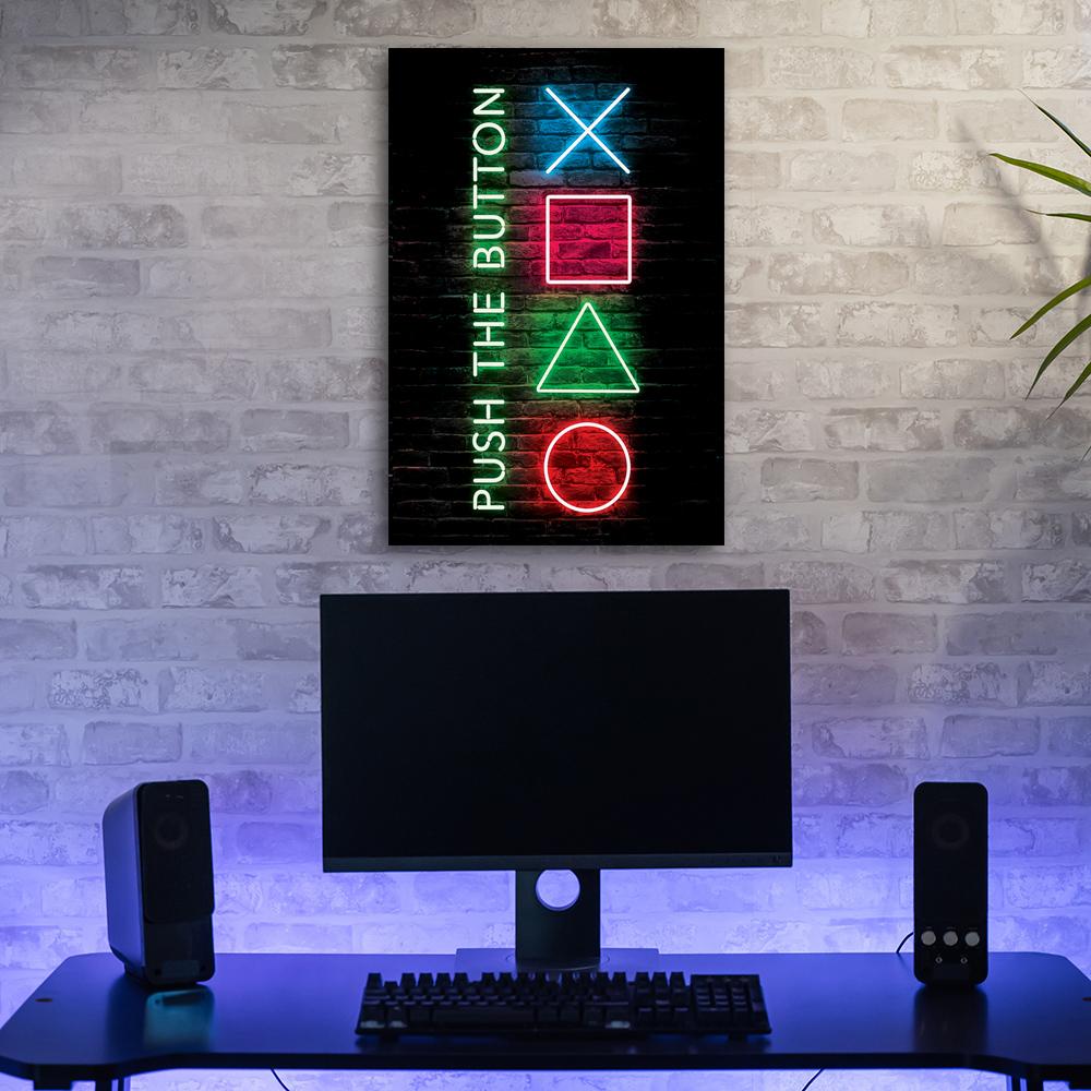 Canvasbillede, spillekonsol controller til gamere