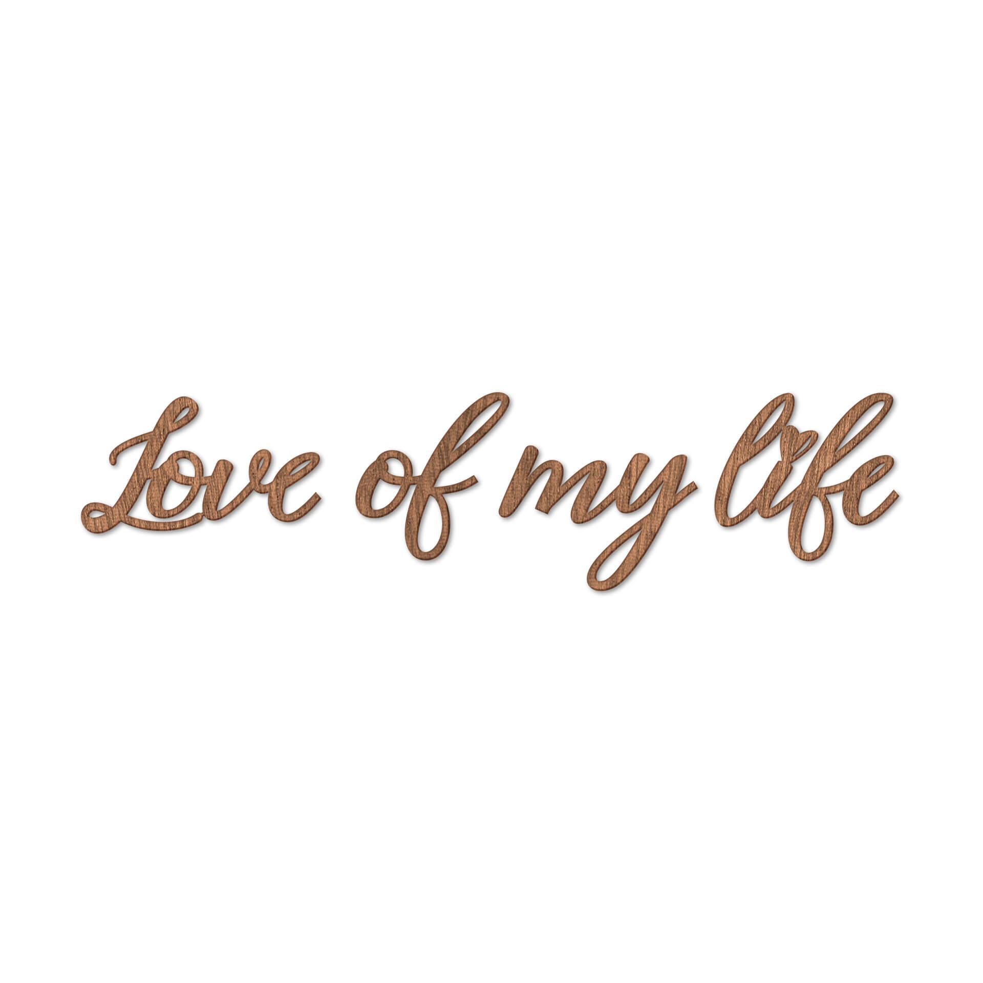 Scritta in legno - Love of my life