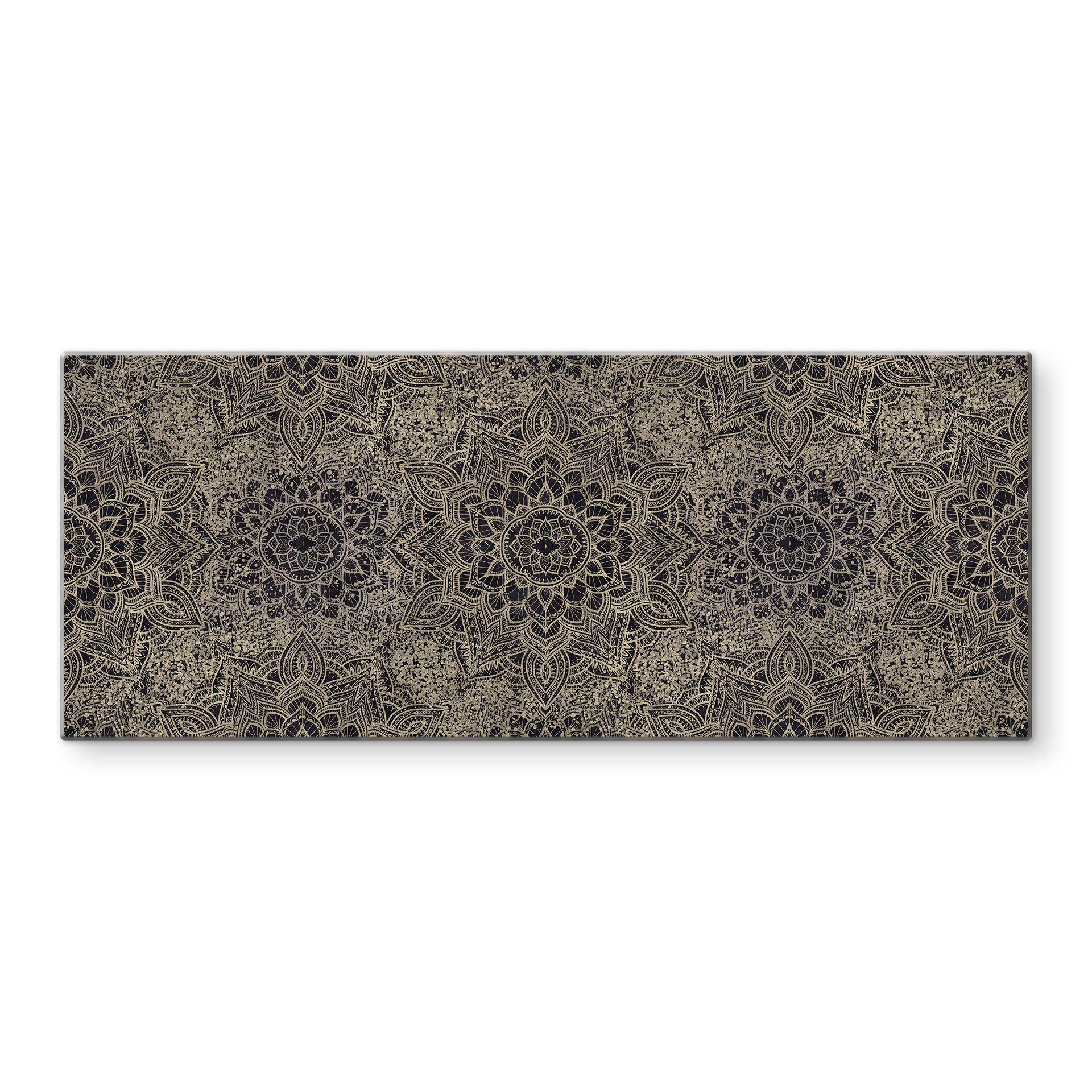 Stænkplade Mandala Boho antik guld - Bloomery Decor - Panorama