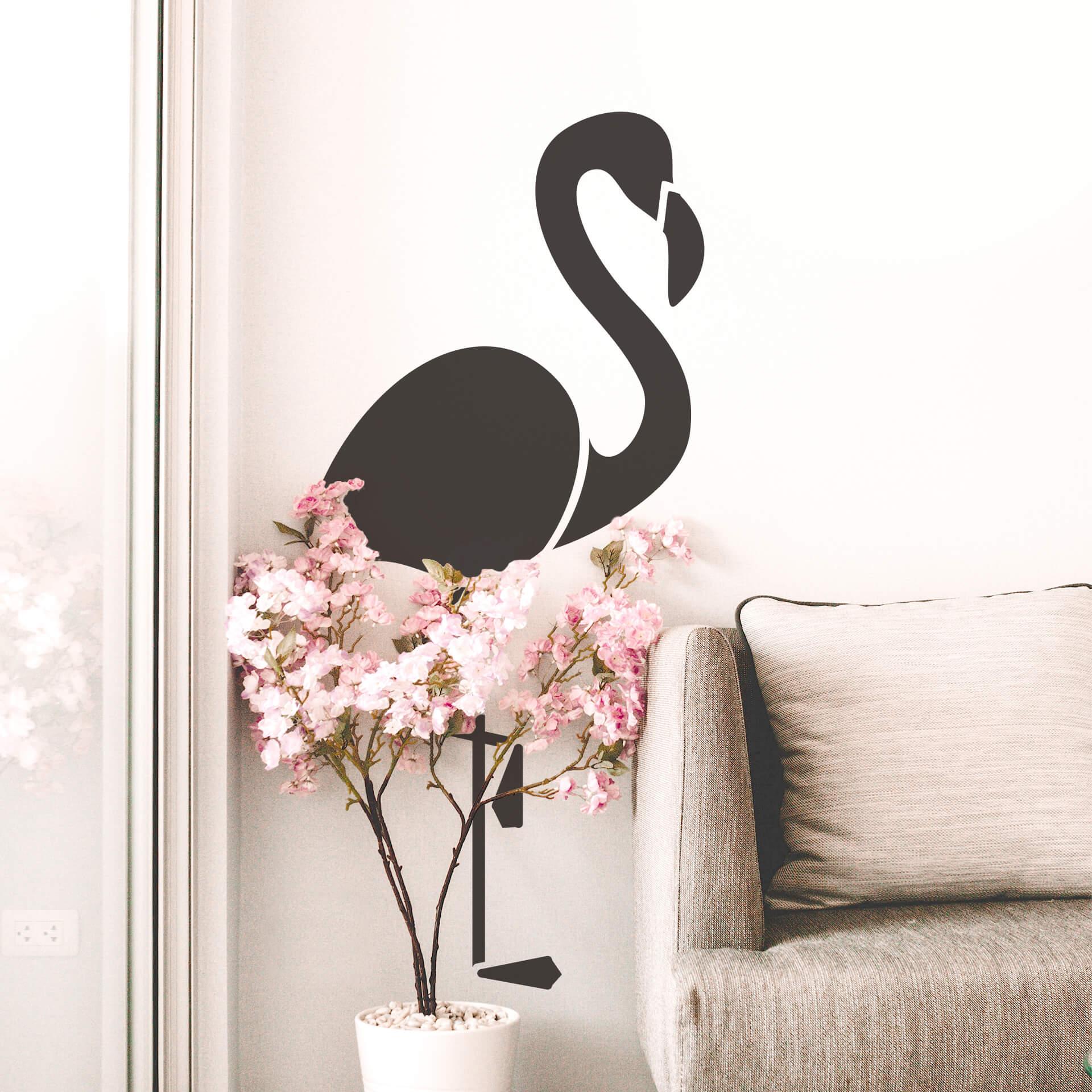 Muursticker Flamingo Silhouet 02