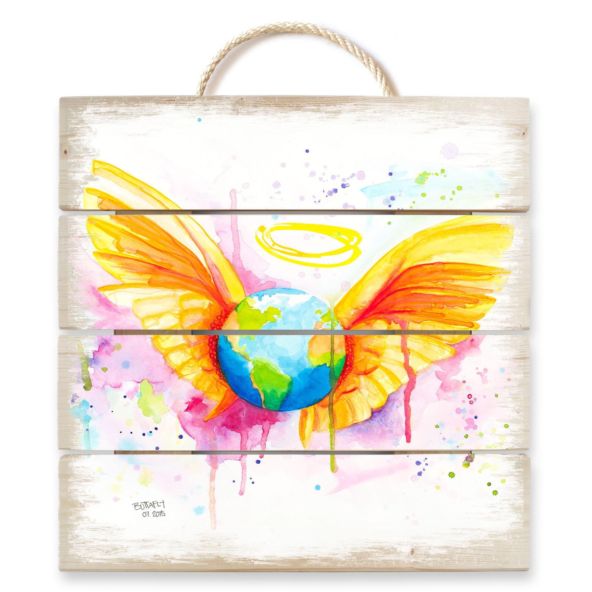 Obraz drewniany Buttafly - Anioł - 40x41,5 cm