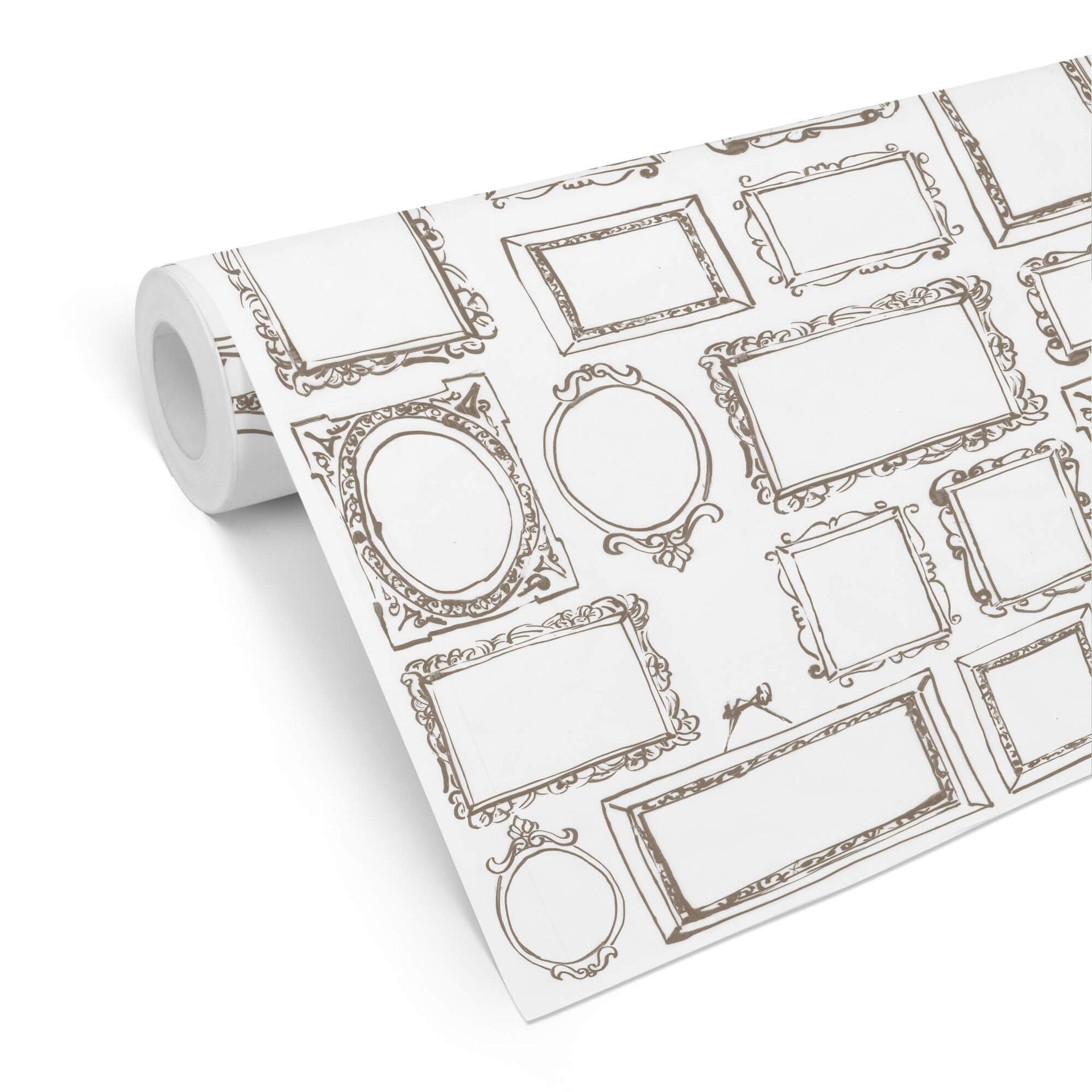 Tapet med mønster - Frame Your Life - brun