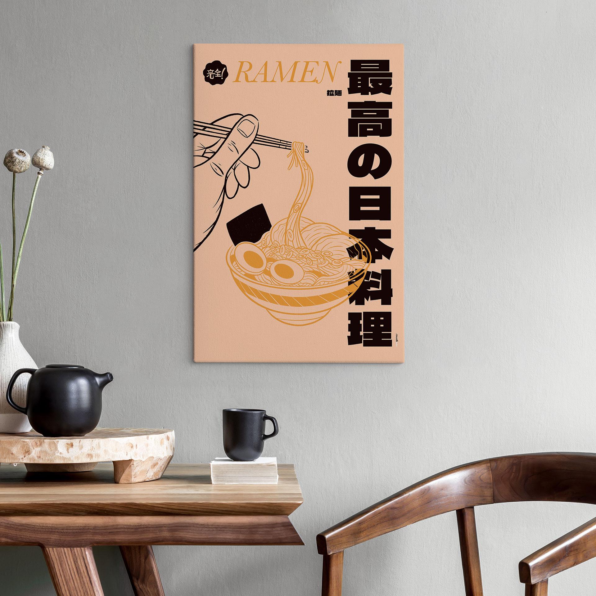 Lærredsprint - Vintage Ramen - japansk nudelsuppe - Gomes