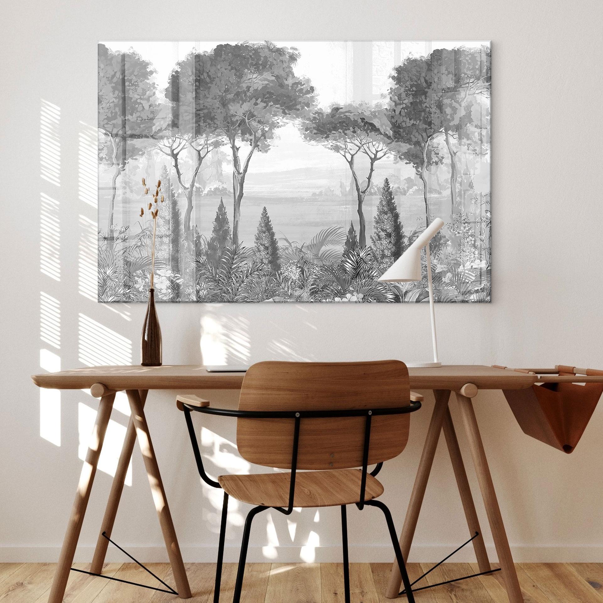 Acrylglasbild Idyllische Pflanzenlandschaft - Ms Tiff