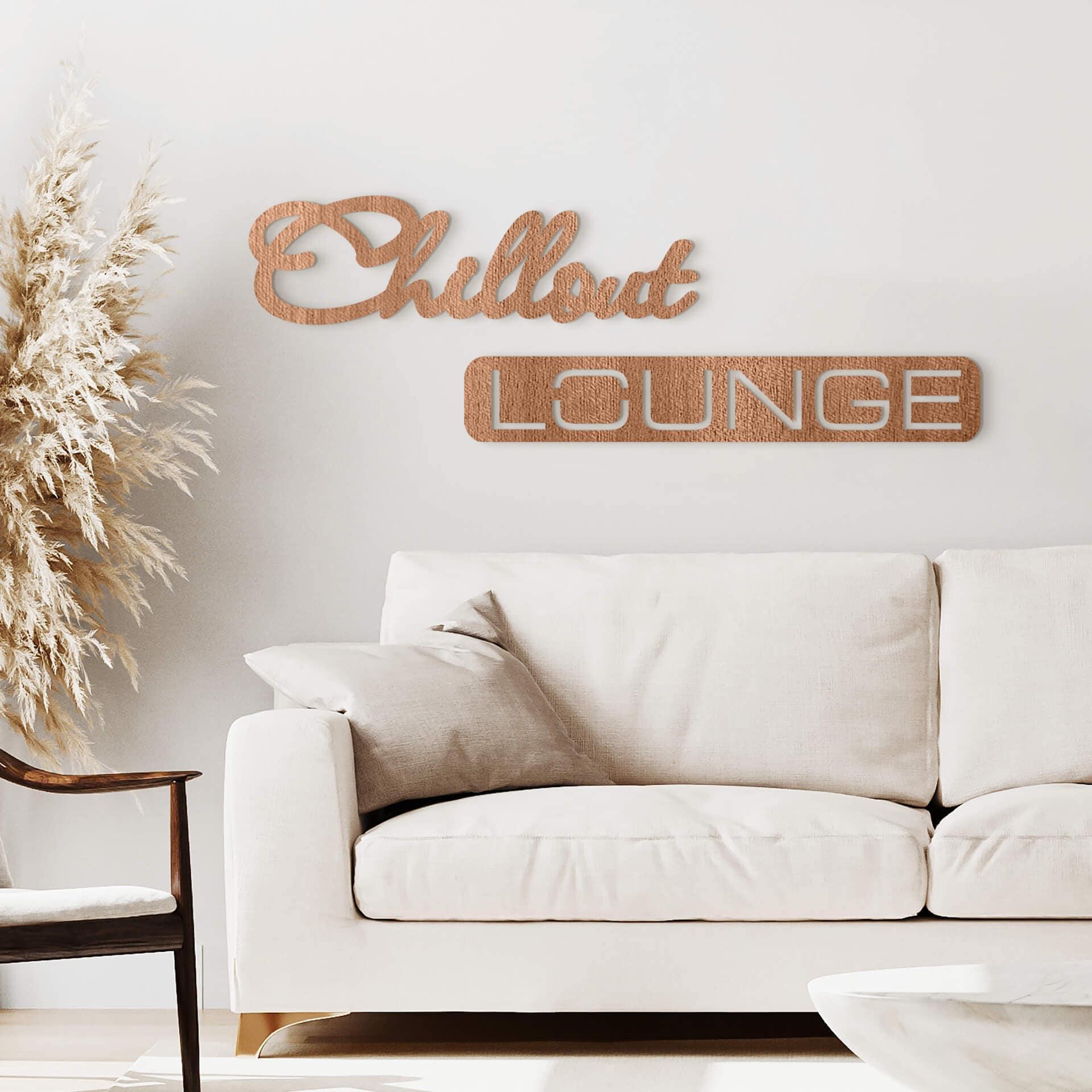 Træ vægdekoration mahogni finer Chillout Lounge