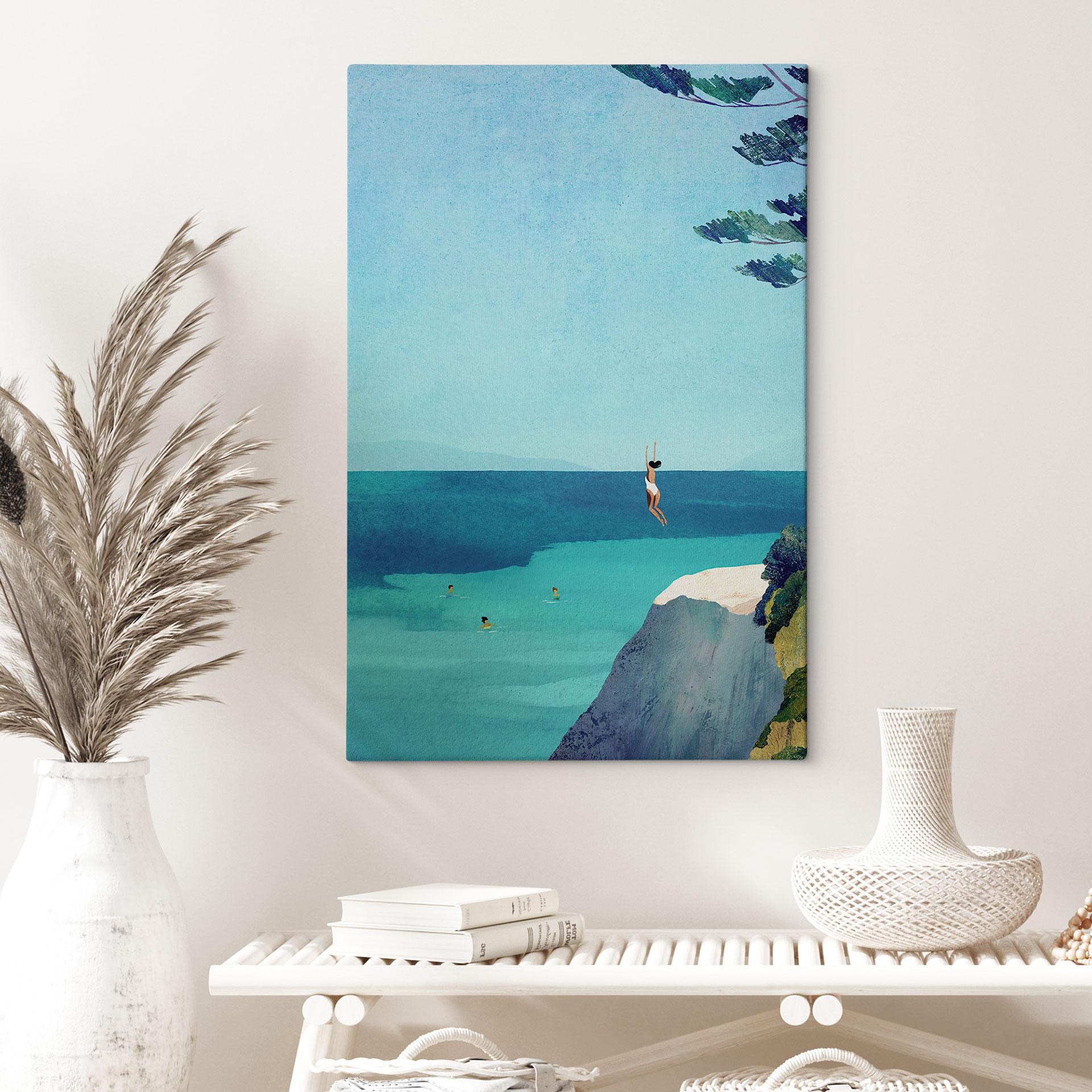 Canvasbillede Kyst - Sommerglæde ved det turkisblå hav - Rivers