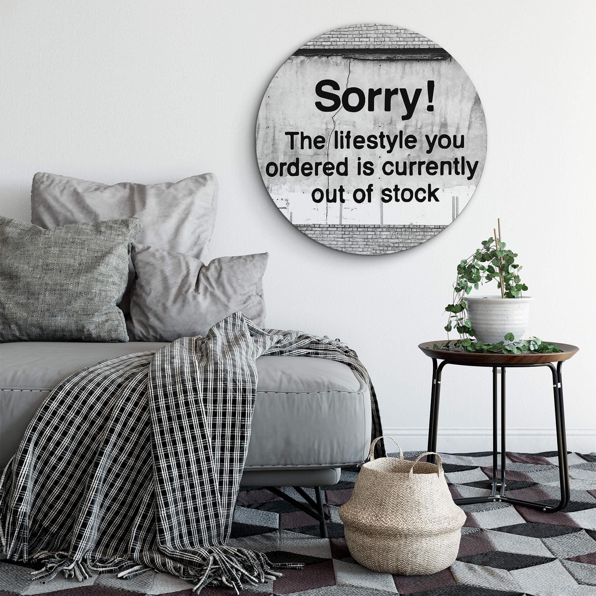 Alu-Dibond Banksy - Out of Stock - Rund