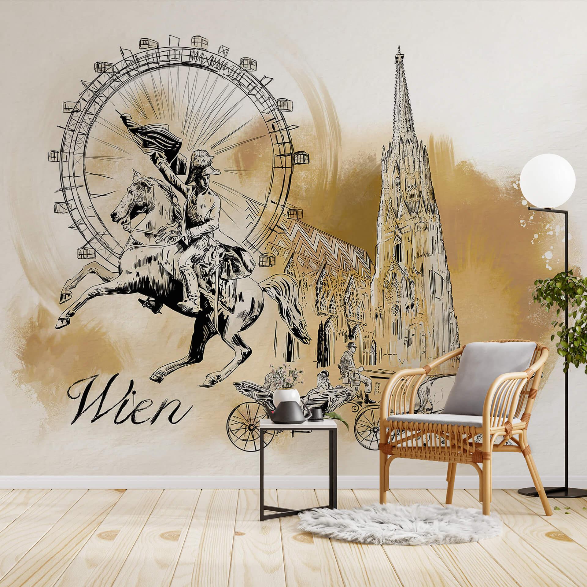 Fototapet Love your City - Wien