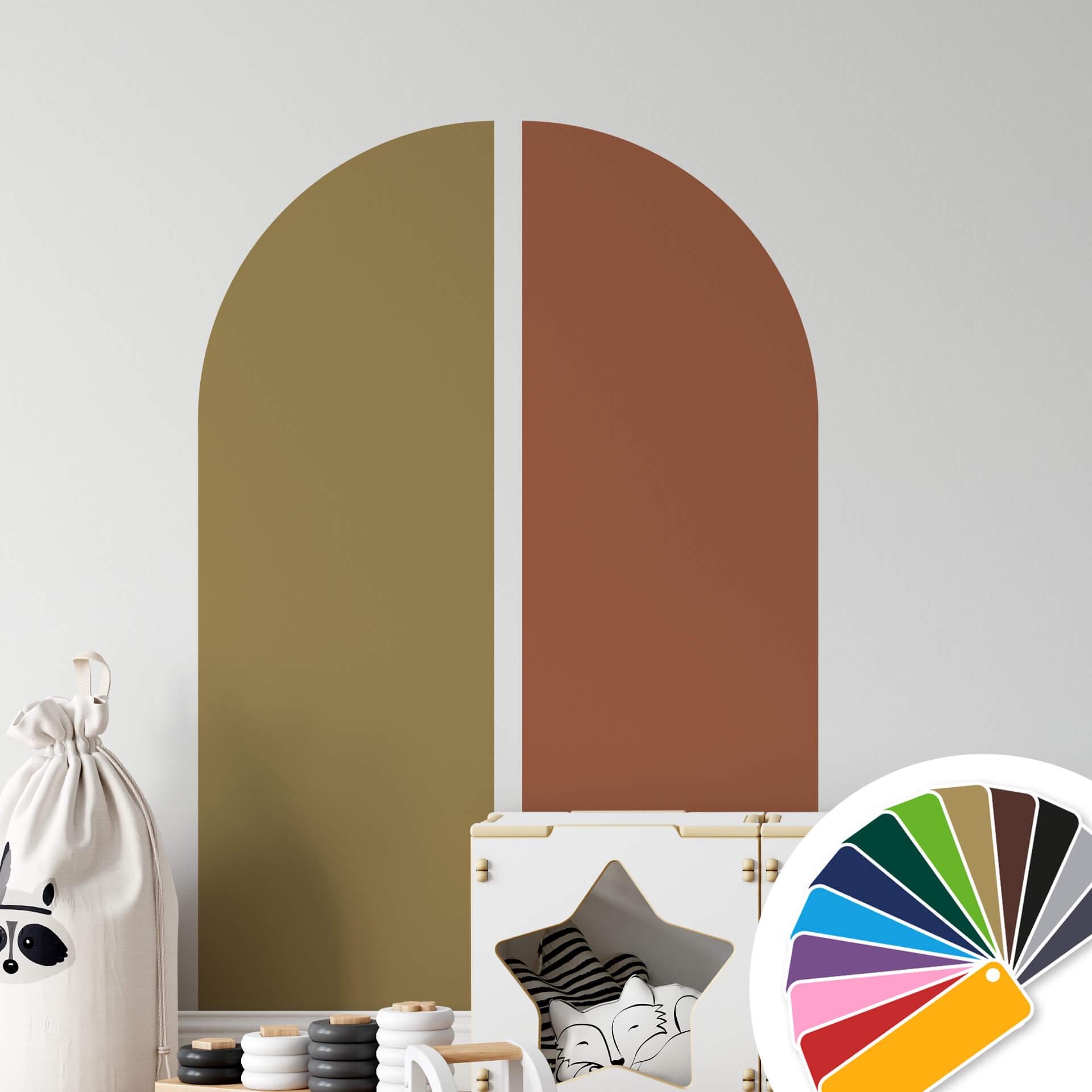 Wallsticker Halvbuer (sæt med 2) - brede