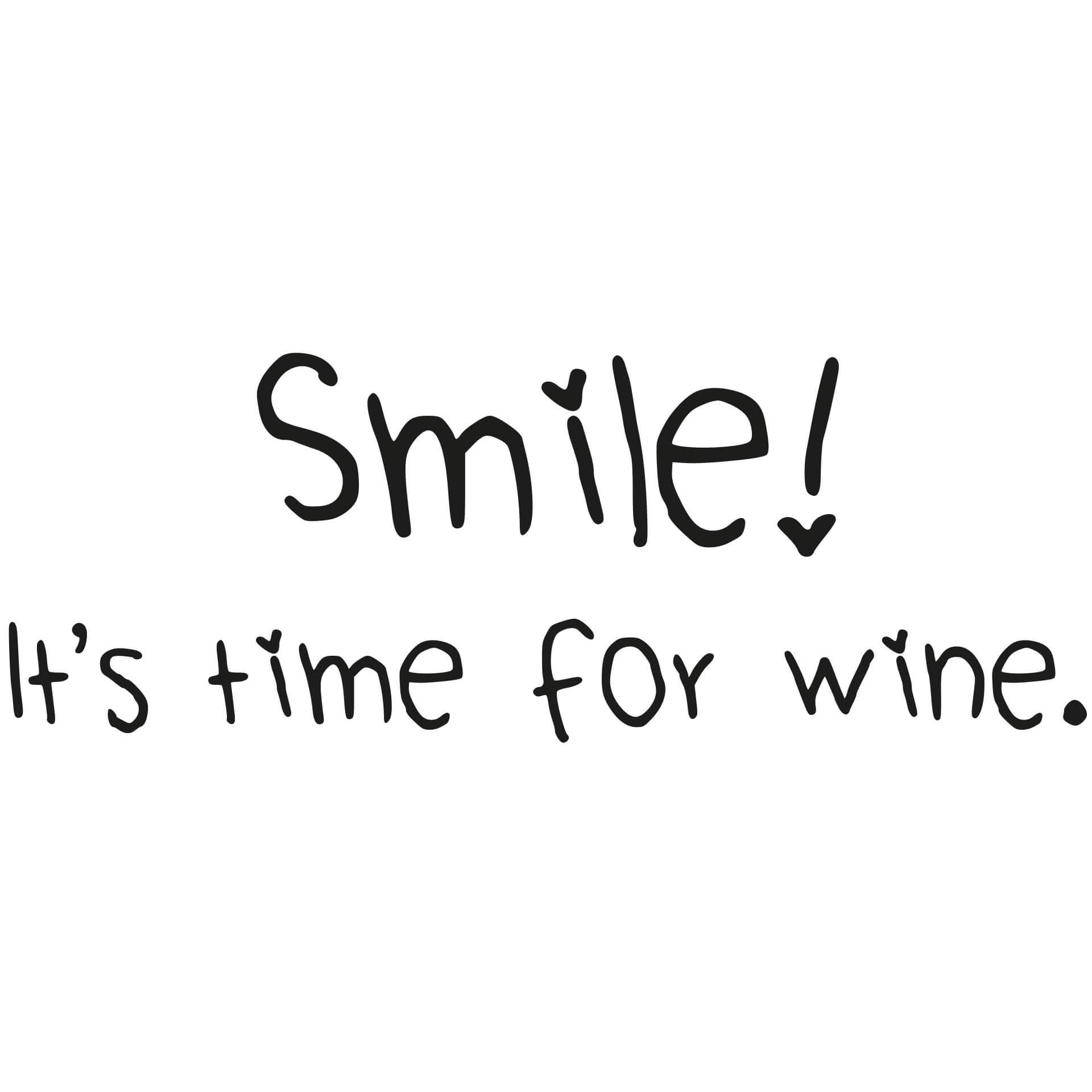 Muursticker It's time for wine