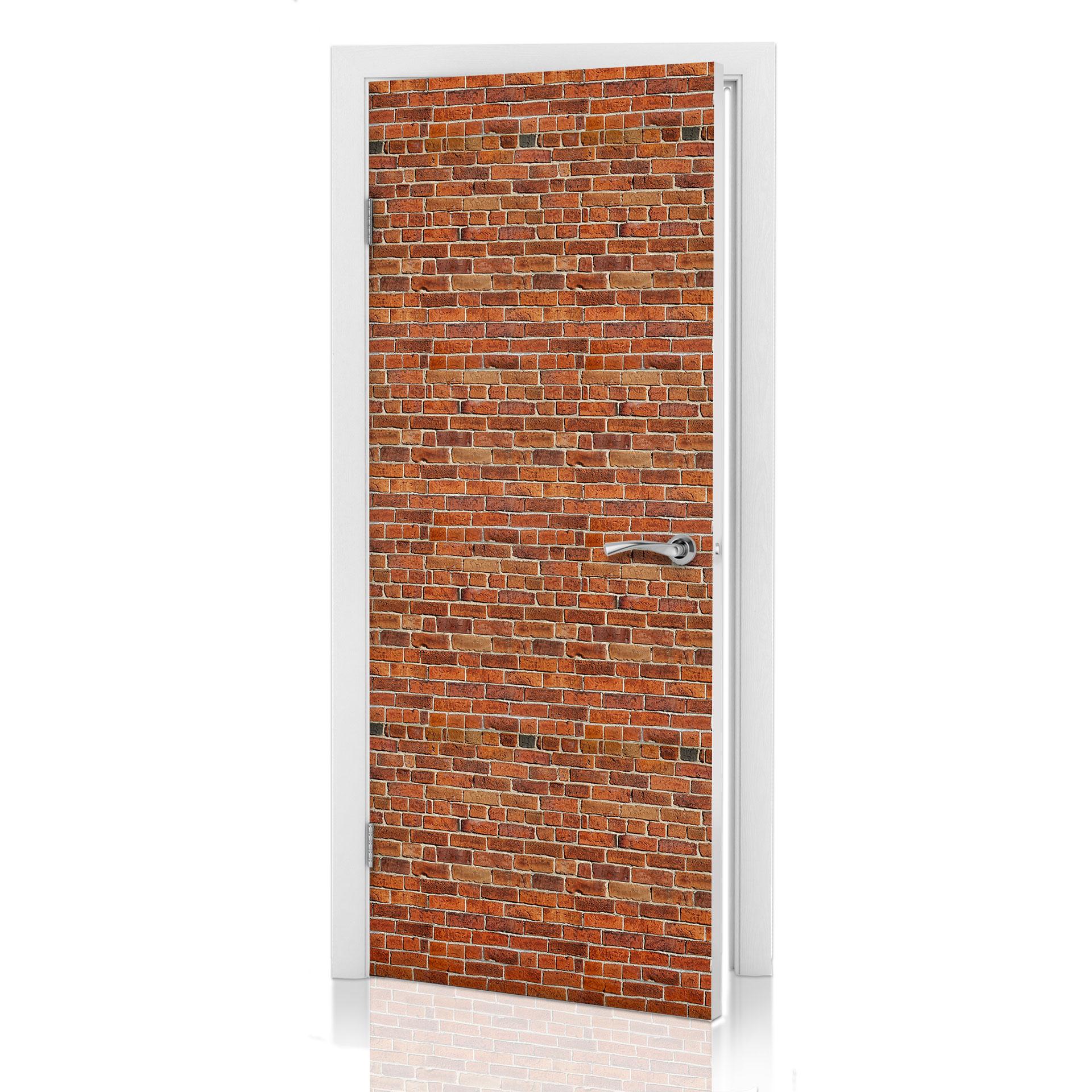 Türdesign Ziegelsteinmauer 91x200 cm