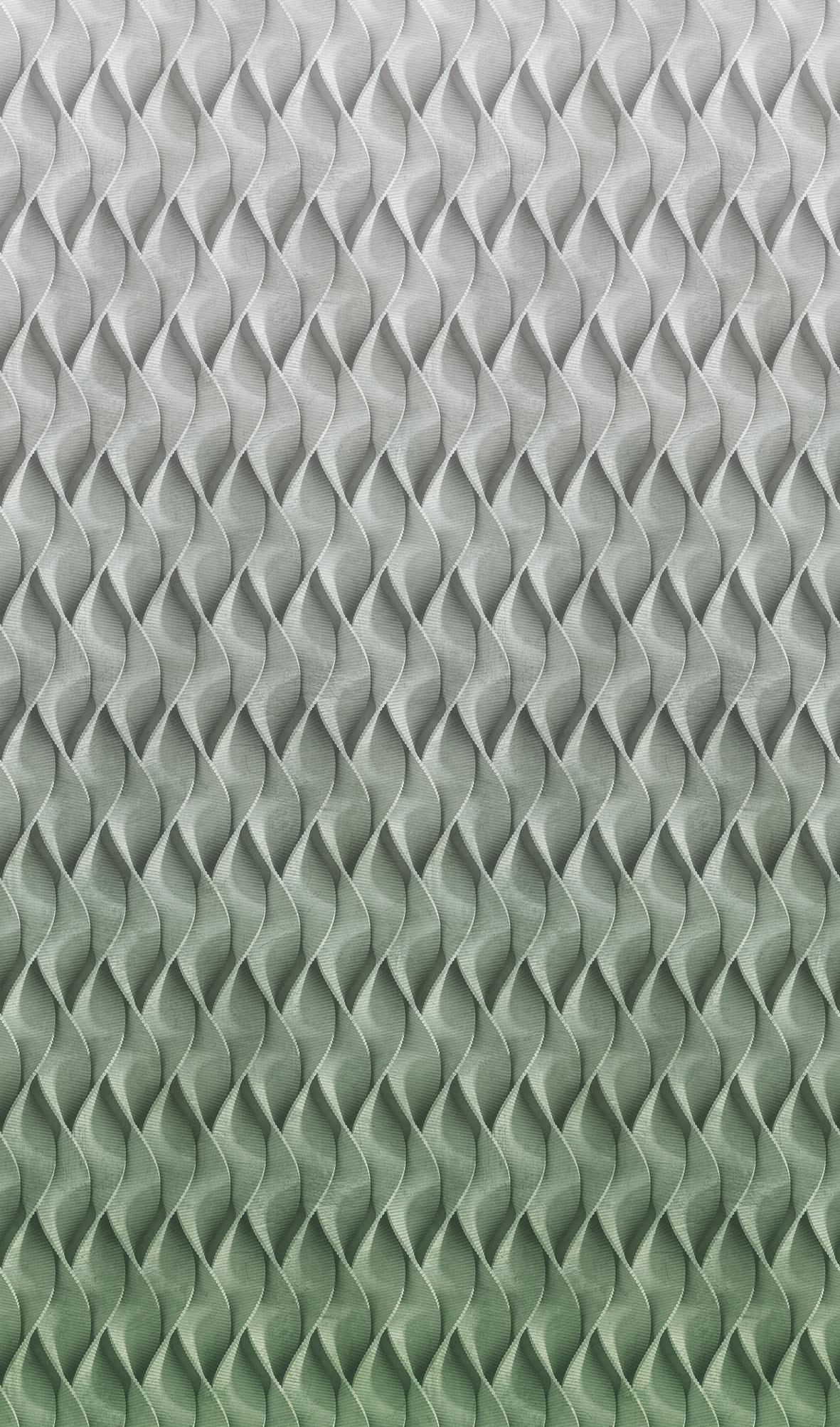 Behang Fotobehang 3D grijs, groen,Grafisch 2,70 x 1,59 m