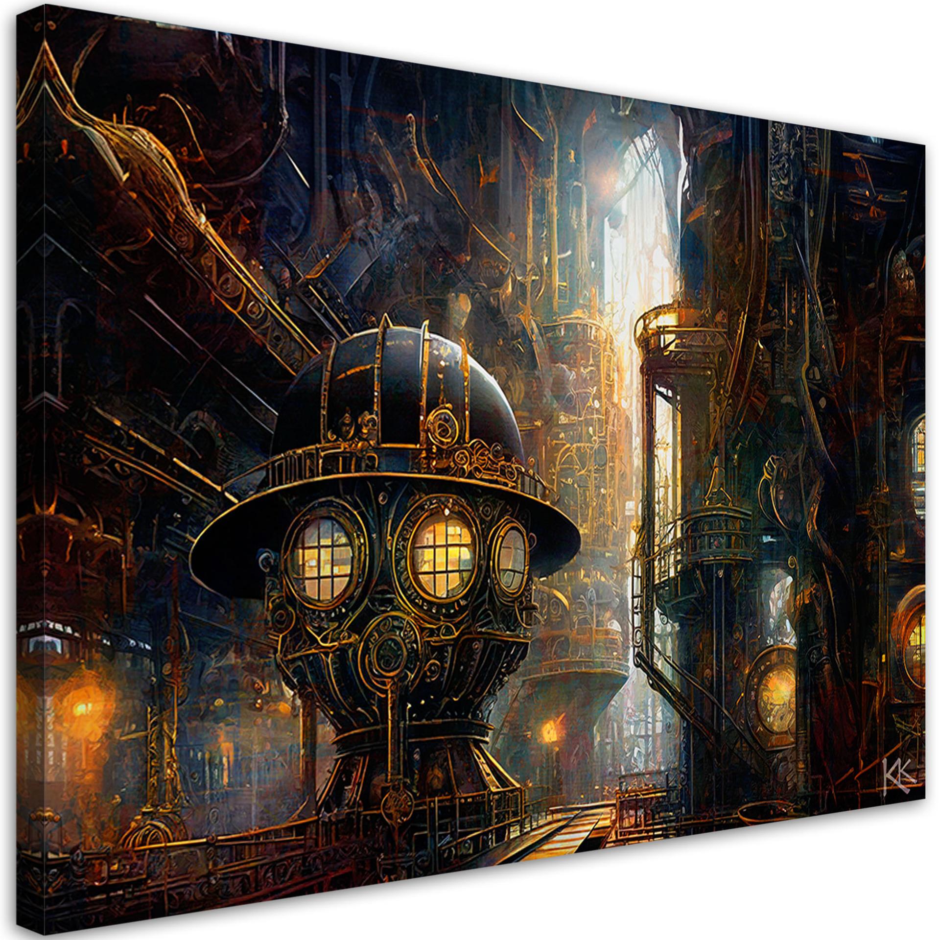 Canvasbillede, Steampunk-abstraktion