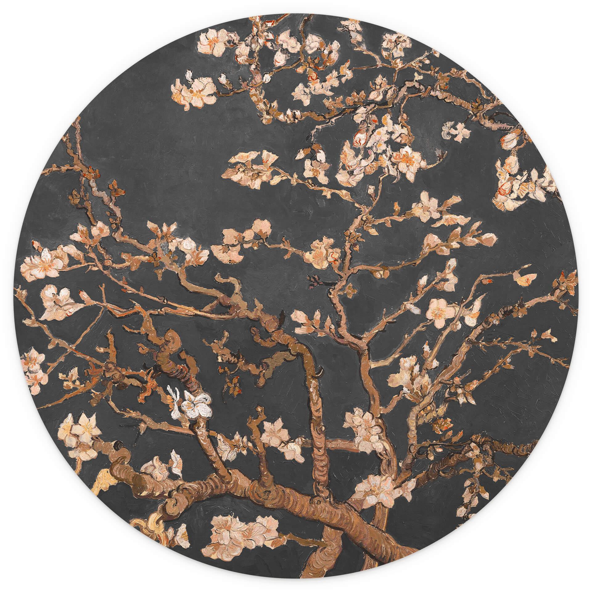 Behangcirkel van Gogh - Amandelbloesem Herfsttinten - vliesbehang/zelfklevend vliesbehang
