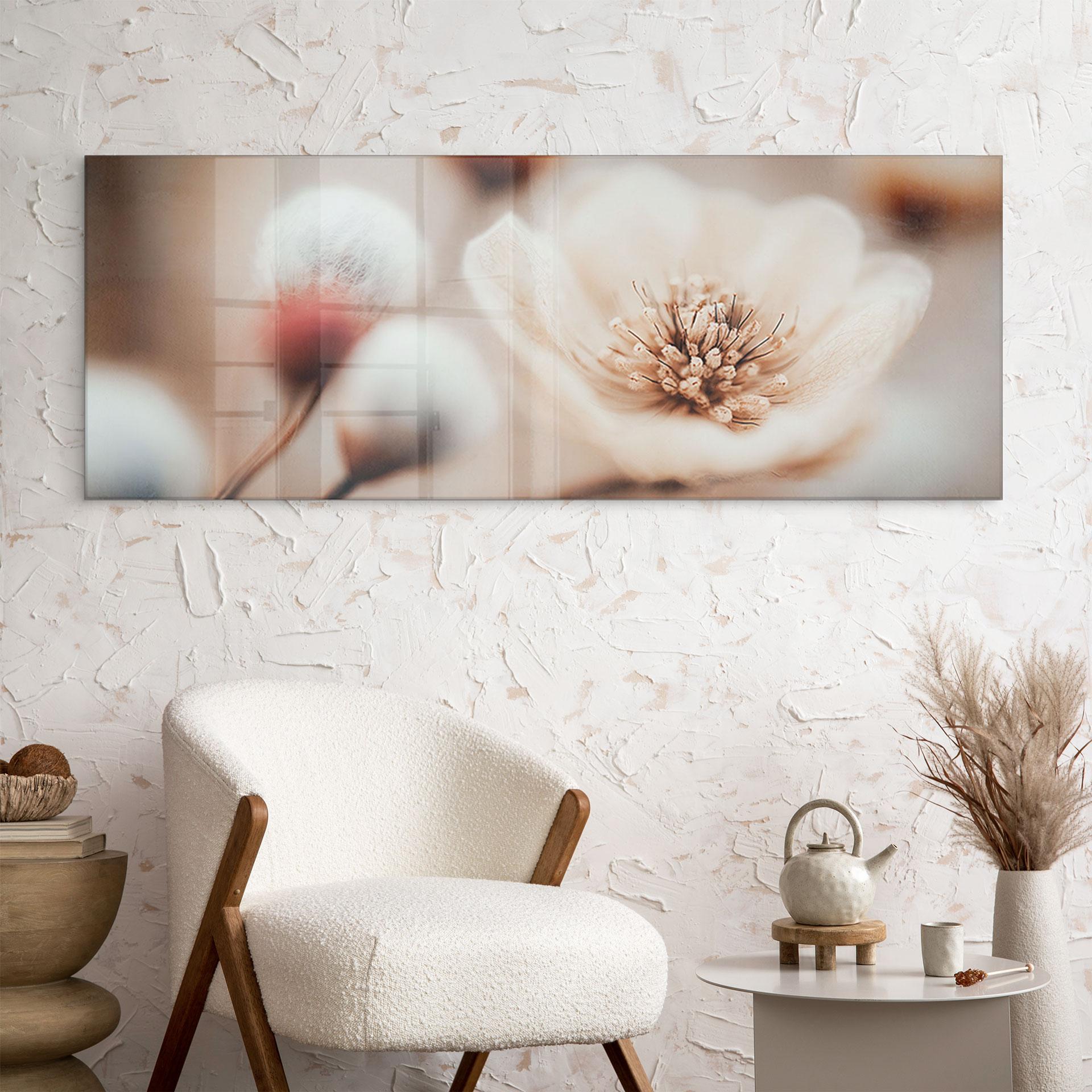 Akrylbillede Boho Blossom Soft Beige - Treechild - Panorama