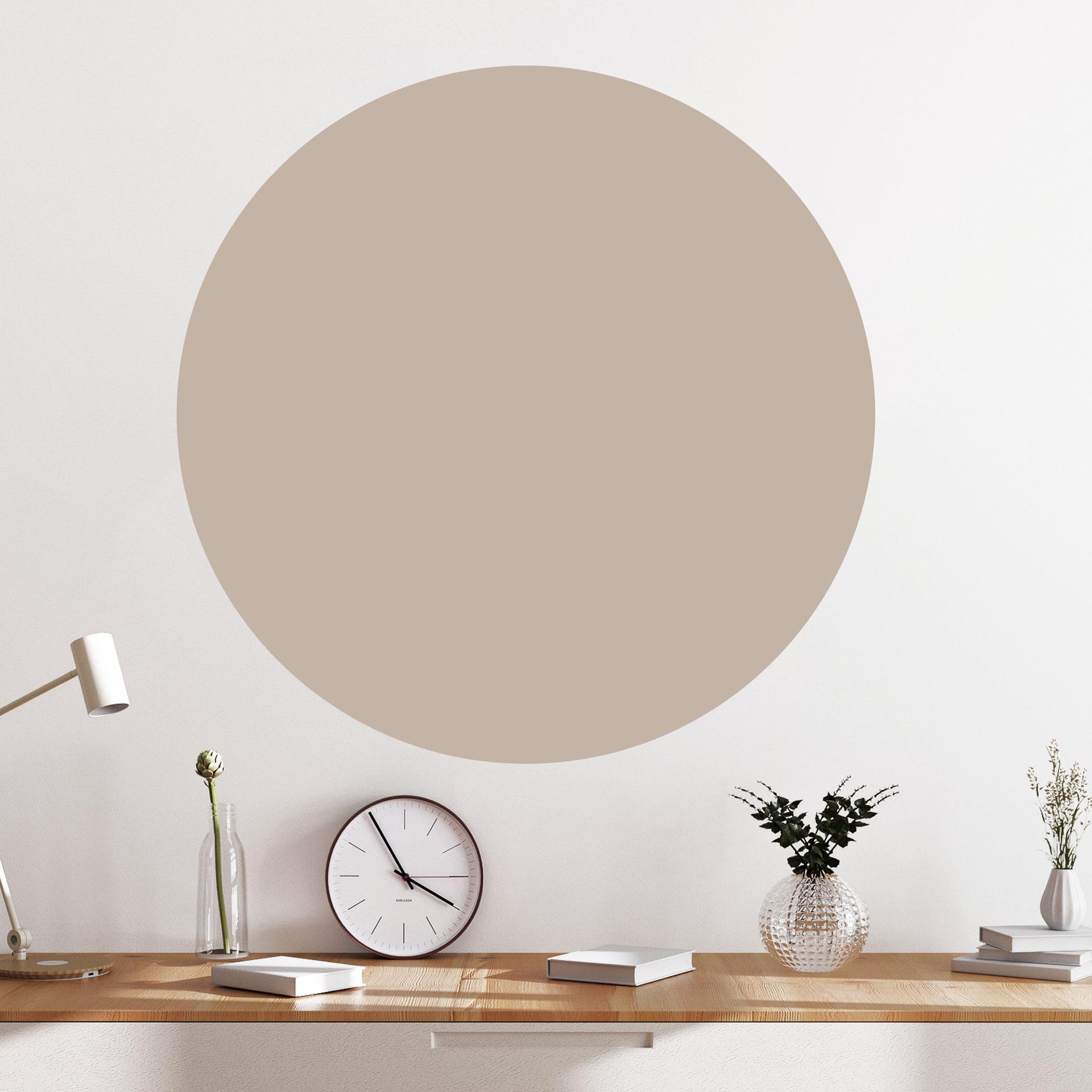 Sticker Mural Cercle Taupe