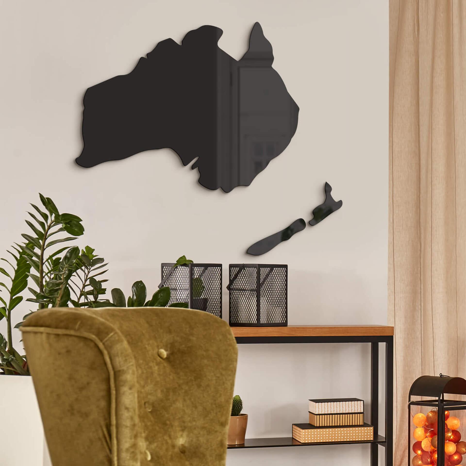 Mapa acrílico de decoración Australia - Nueva Zelanda